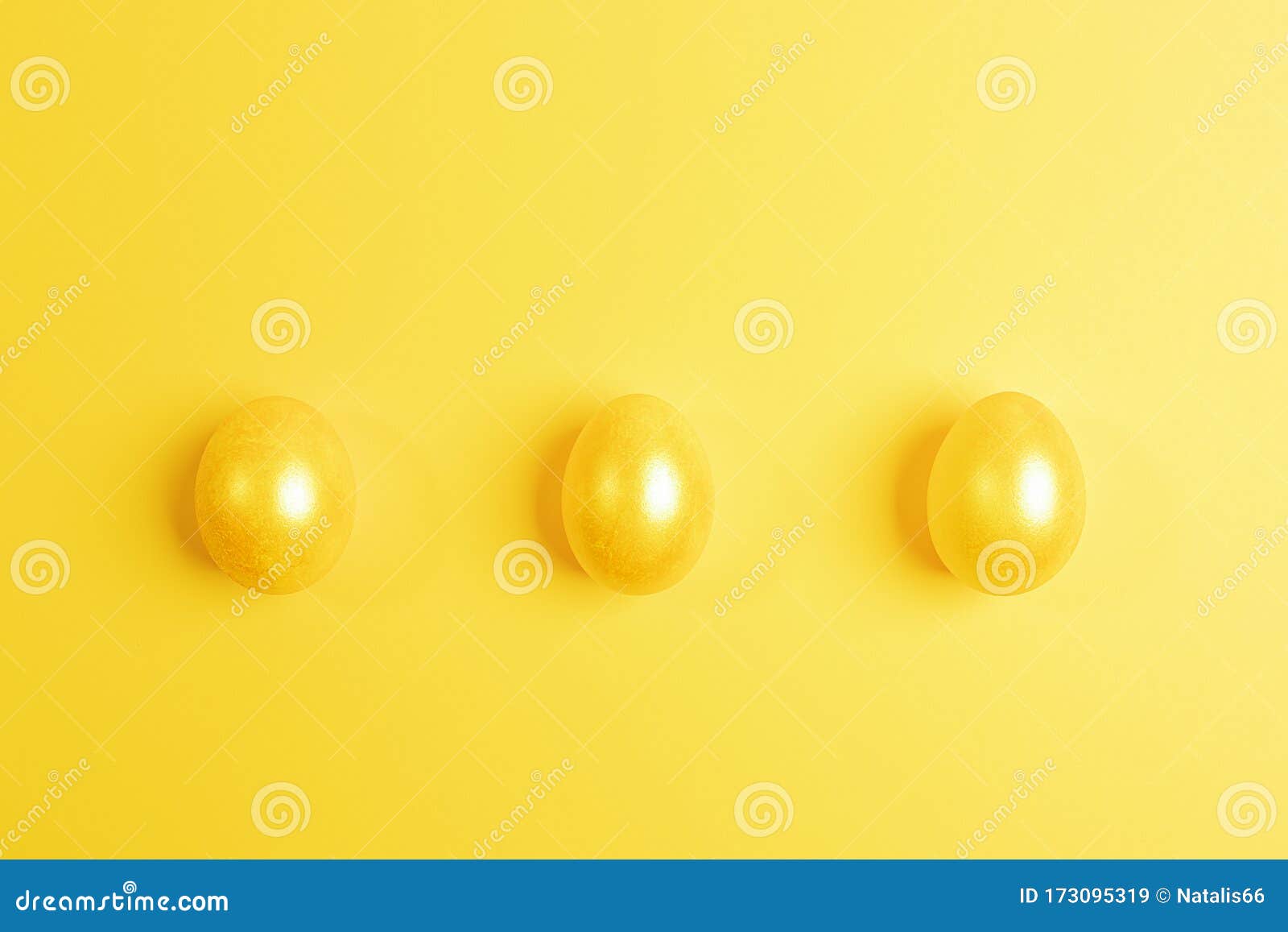 Download Three Glossy Painted Yellow Easter Eggs Are Lying In Row On Yellow Background Top View Stock Image Image Of Decorated Cooking 173095319 Yellowimages Mockups