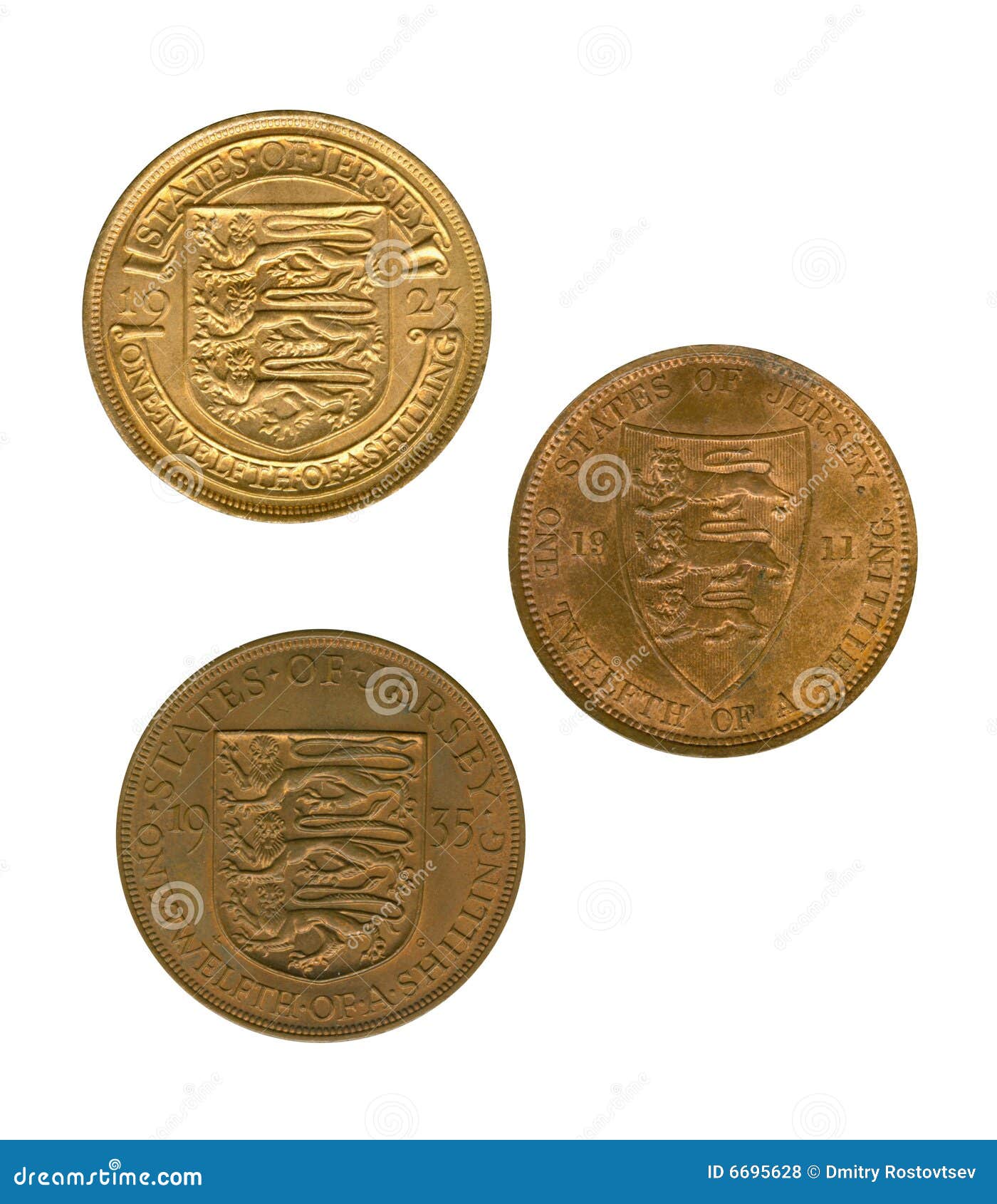 Three gold jersey coins stock photo. Image of three, 1923 6695628