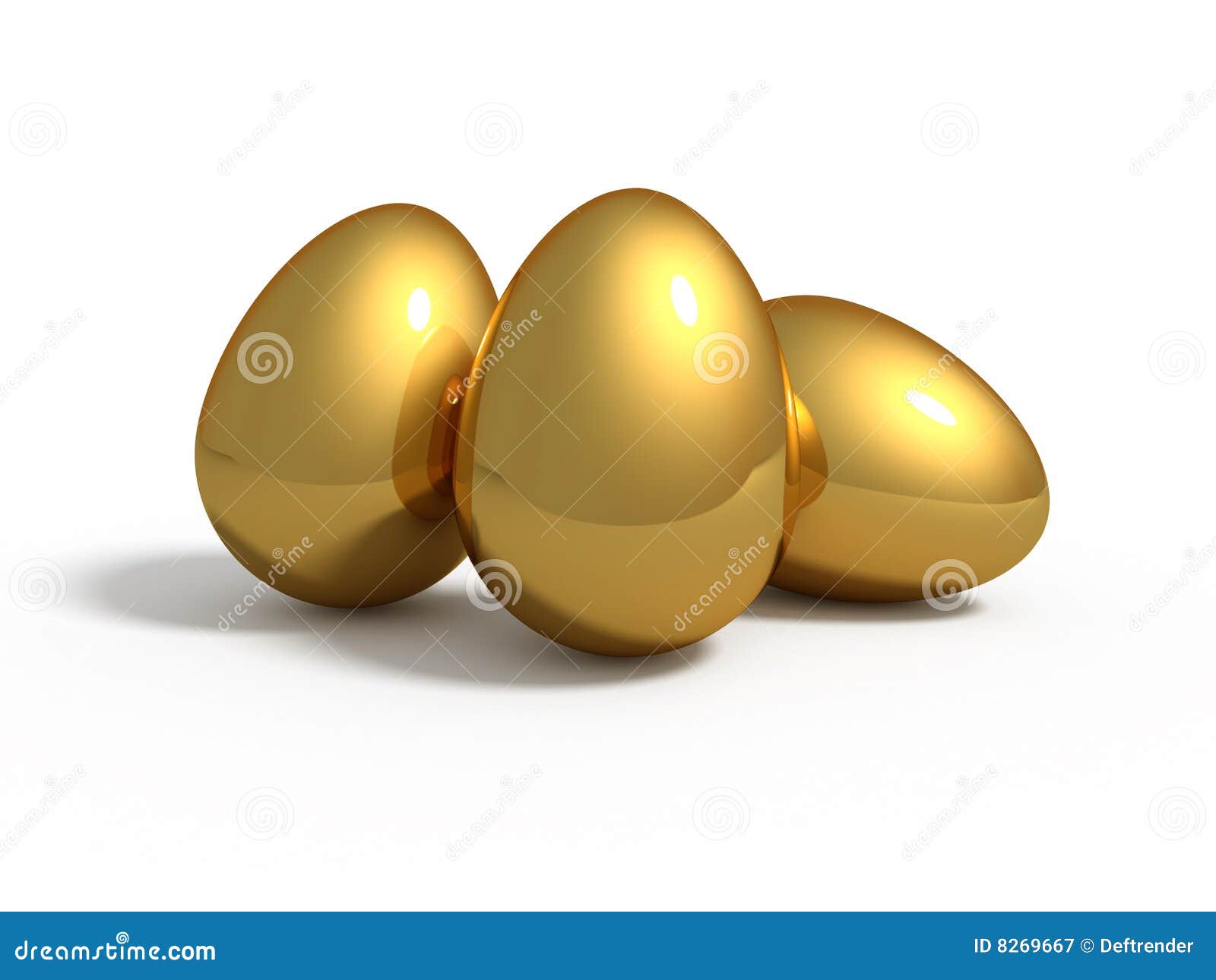 Three golden eggs stock illustration. Illustration of greed - 8269667