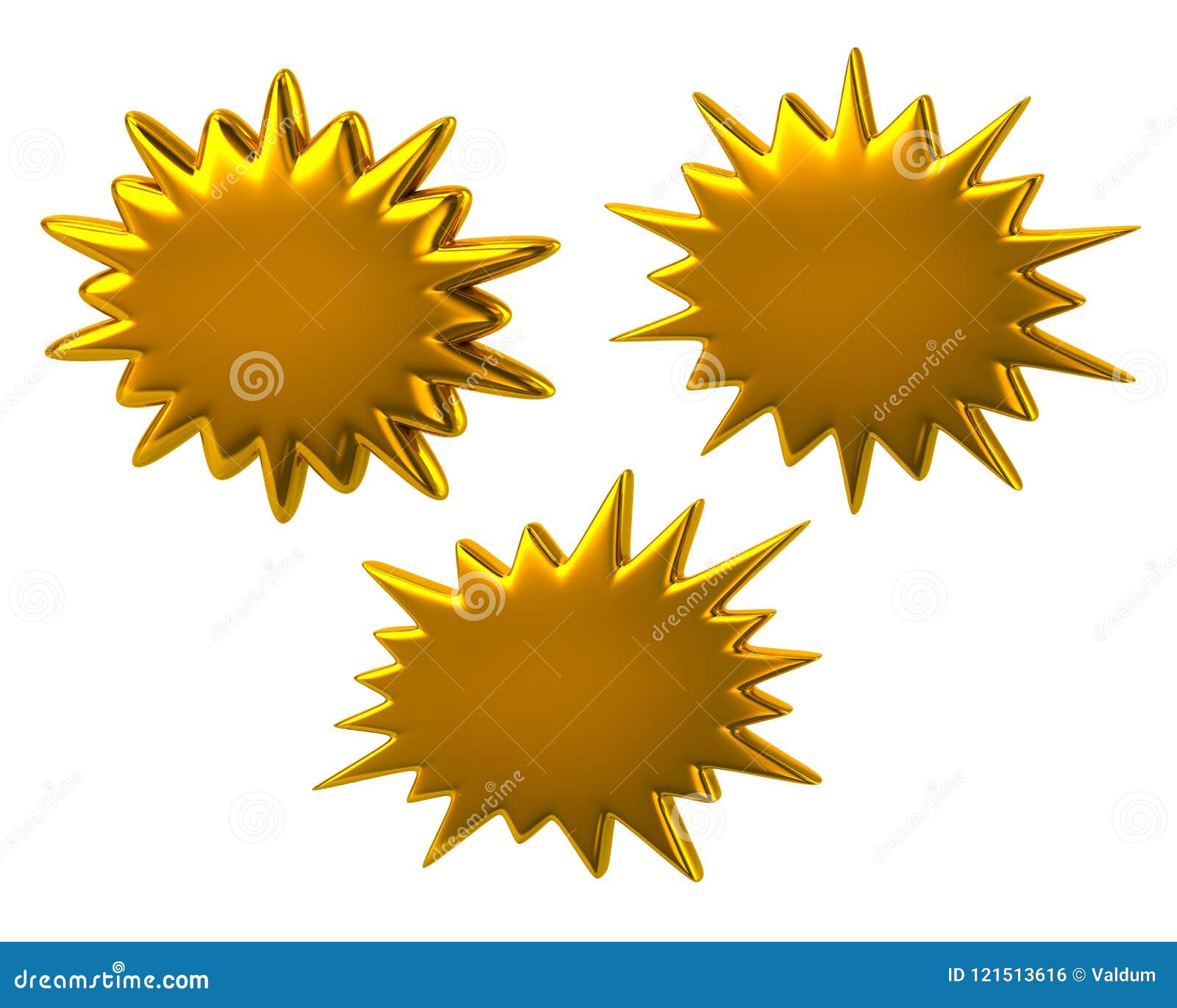 Three Golden Frames On A Geometric Texture Royalty-Free Stock Image ...