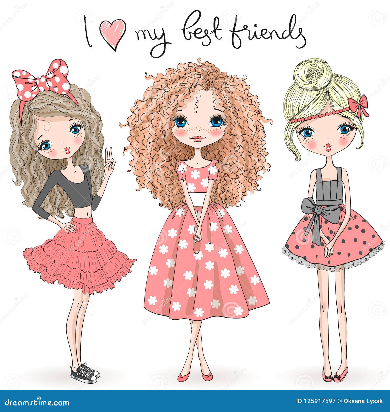 Cute Best Friend Drawings For Girls