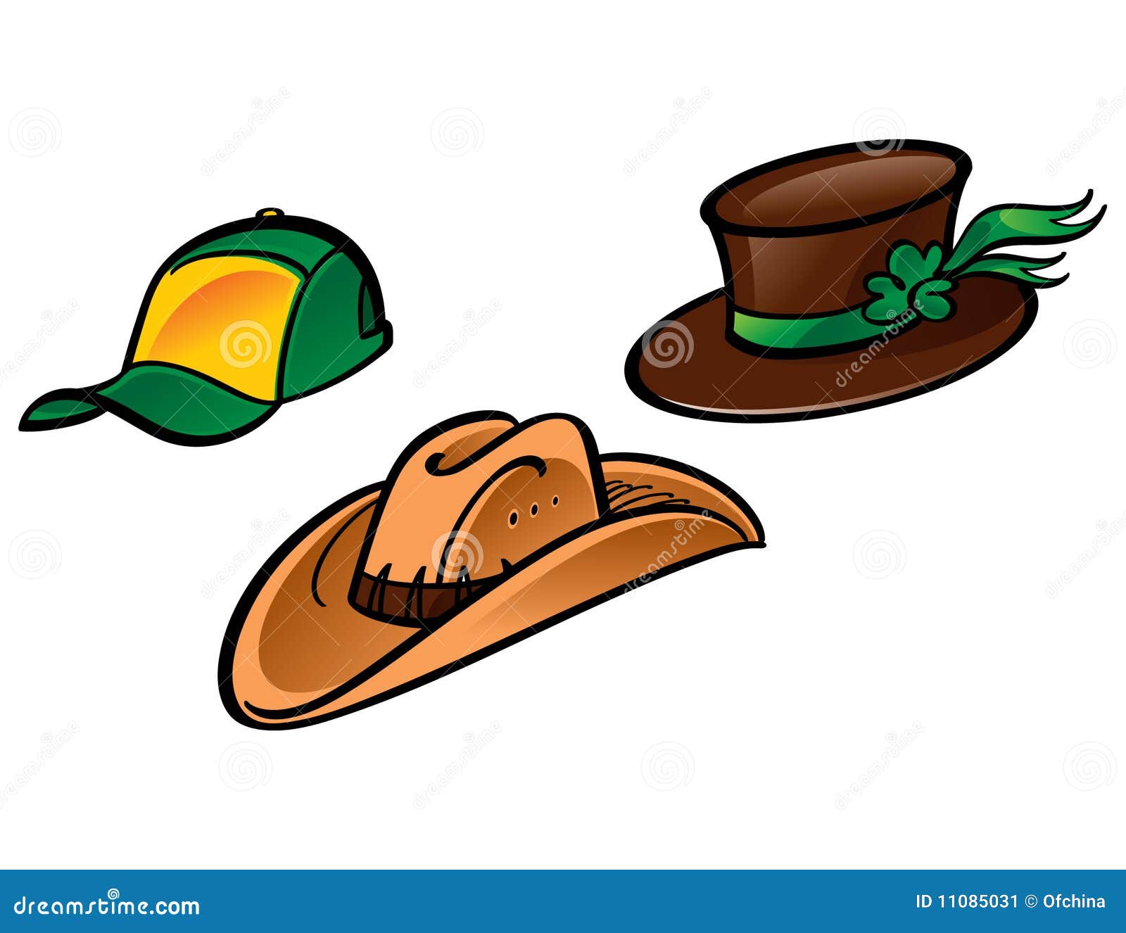 Hats. Baseball Cap. Avatar With Hat. Beret. Accessory Vector ...