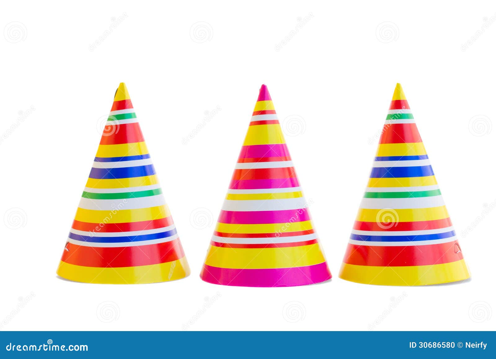 Three Hats for Birthday Party Stock Photo Image of color, happy 30686580