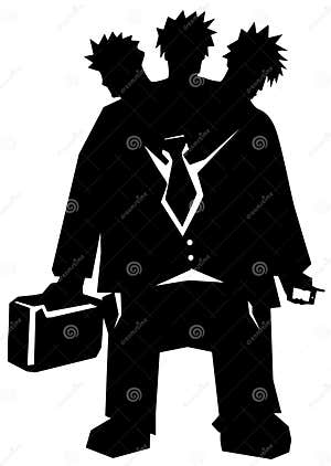 Three Headed Manager Stencil Stock Vector Illustration Of Shadow Three Headed Manager Stencil Stock Vector Illustration Of Shadow