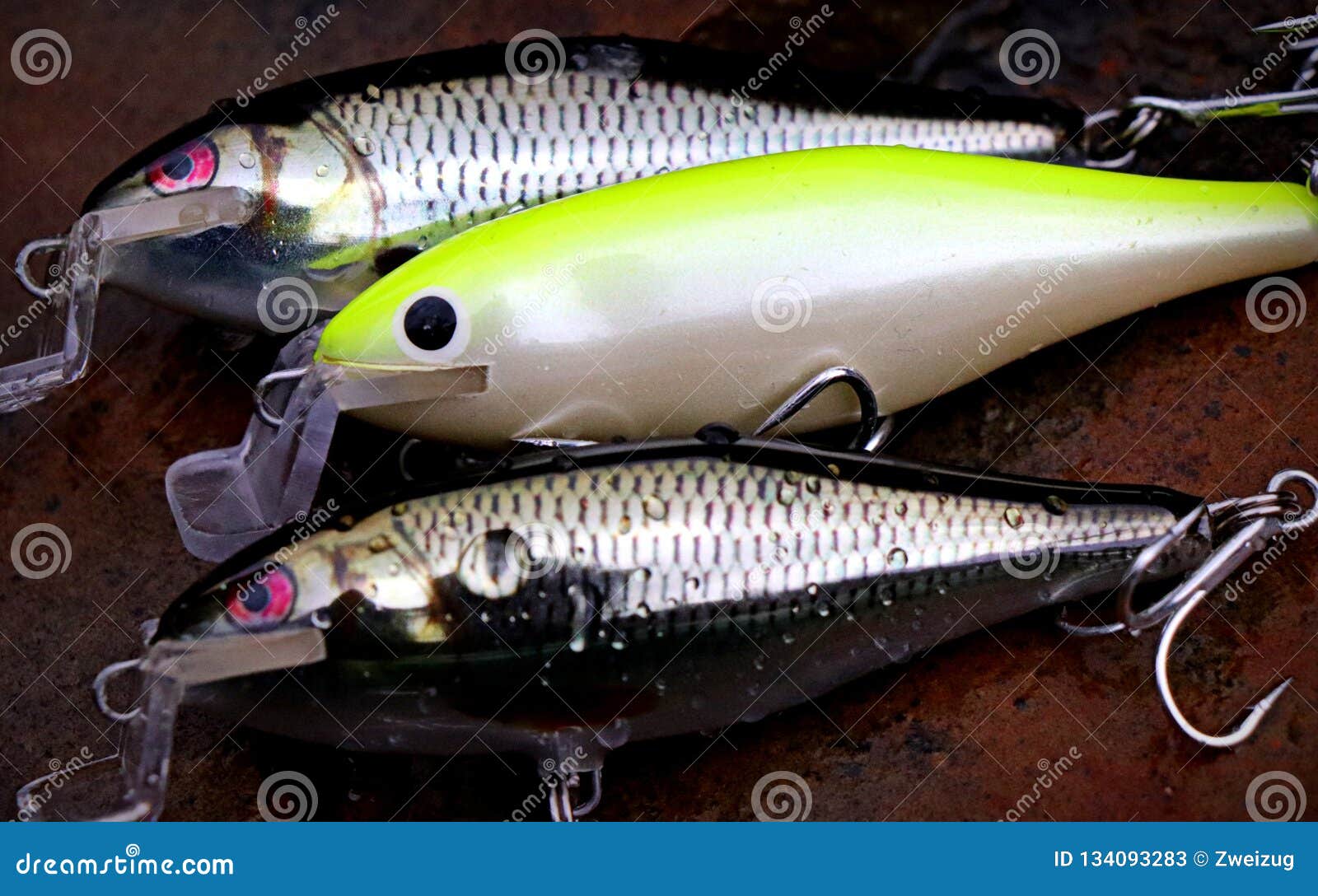 Three Home-made Fishing Lures Plugs Minnows Stock Image - Image of shad,  minnow: 134093283