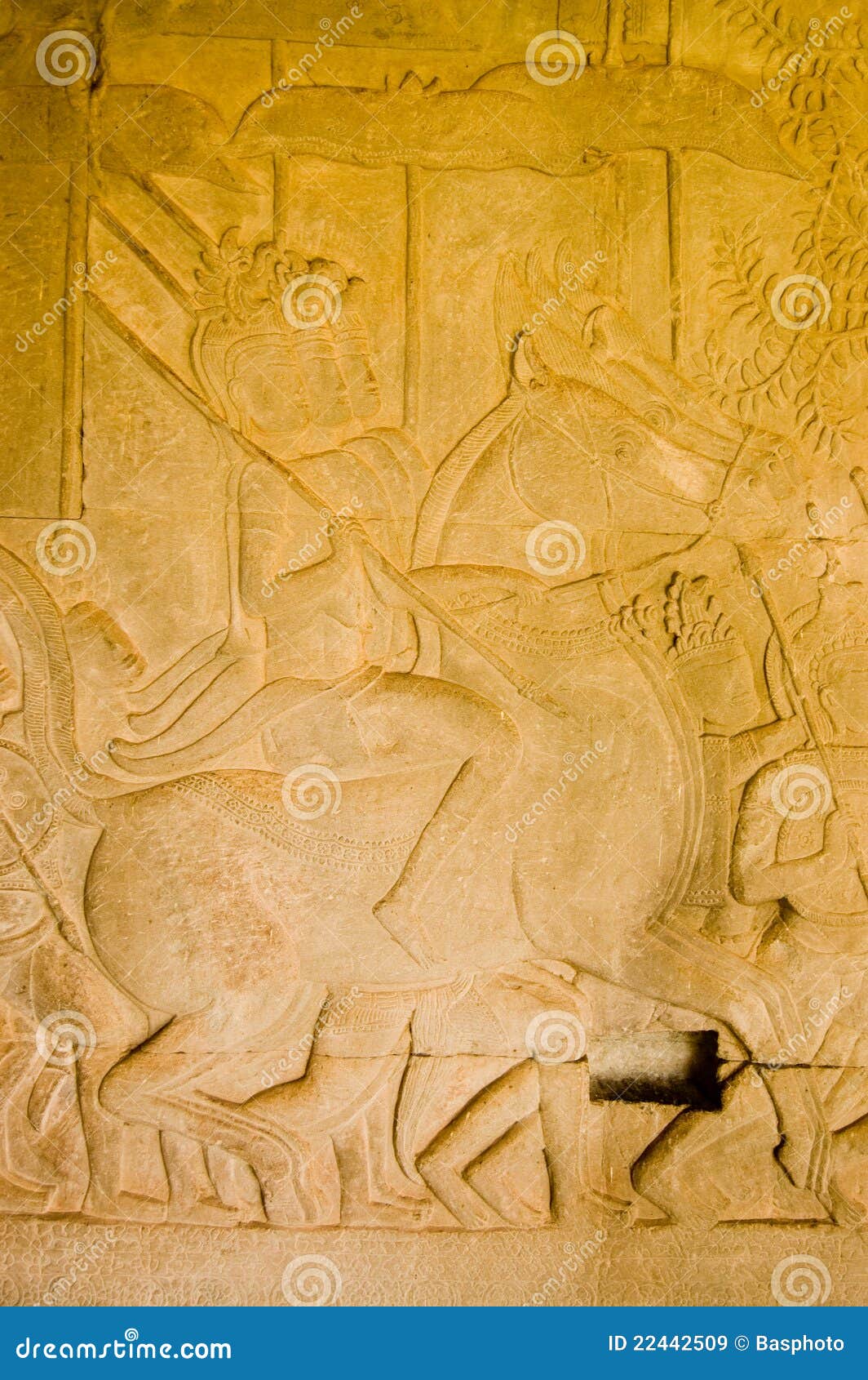 Three Horsemen, Angkor Wat, Cambodia Stock Image Image of horse