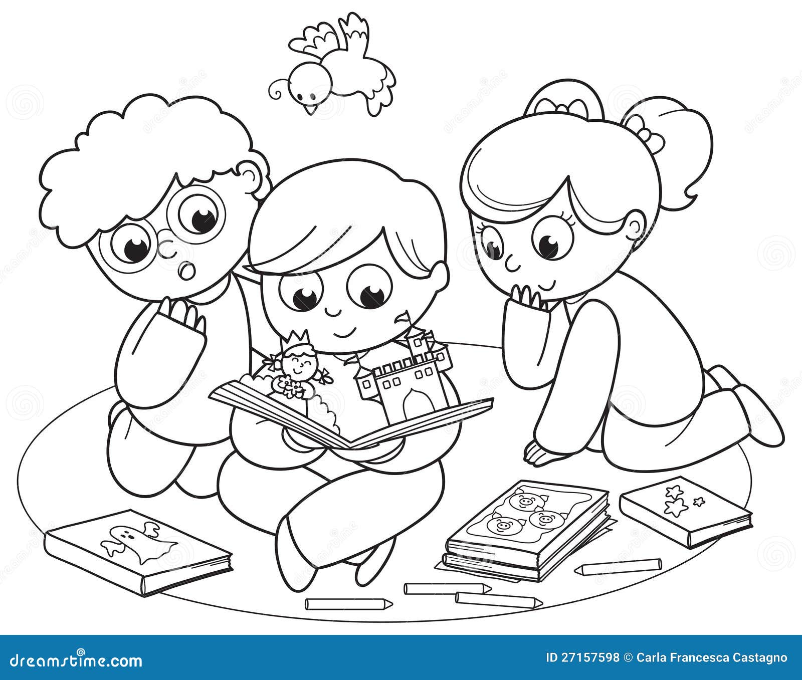 abc child reading book coloring pages - photo #11