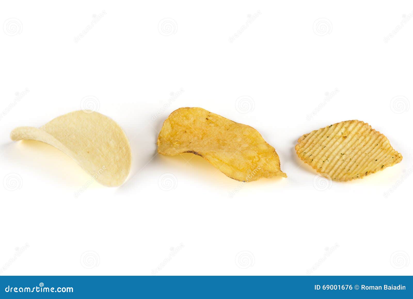 Three Kinds of Potato Chips Stock Photo Image of crisps, food 69001676