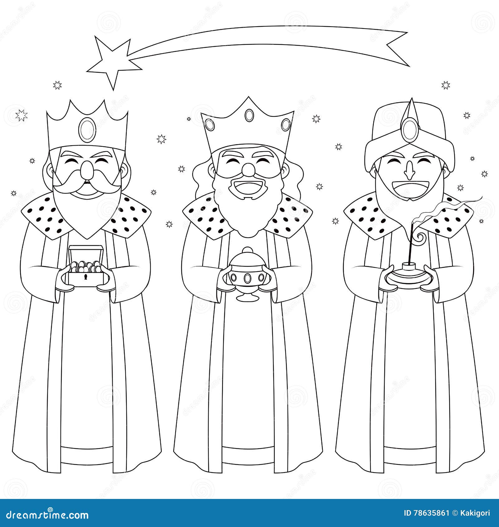 The three kings of Orient  King drawing Three kings Three wise men