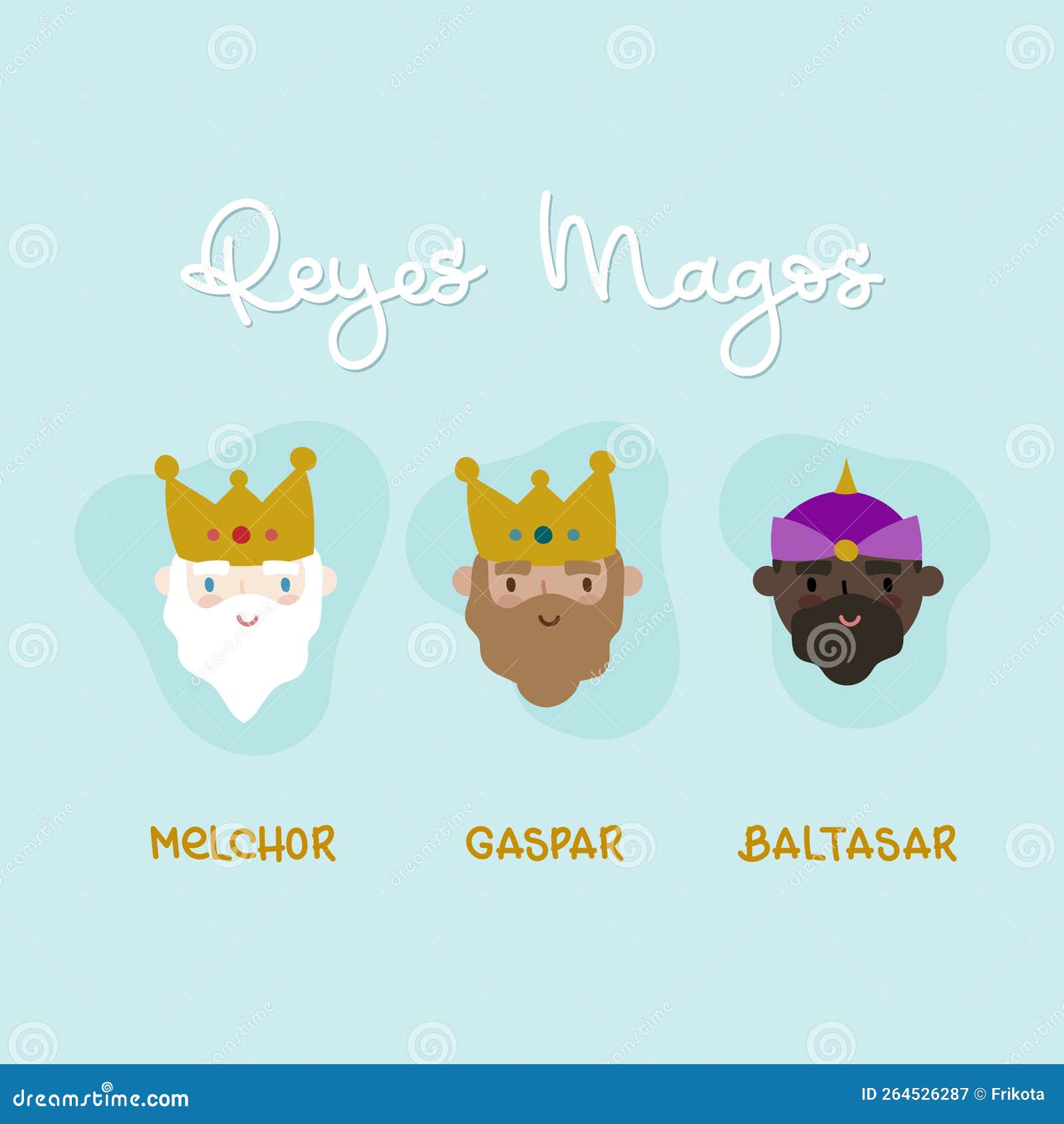 three kings day in spanish. reyes magos. melchor, gaspar, baltasar. merry christmas inspiration.  , flat 