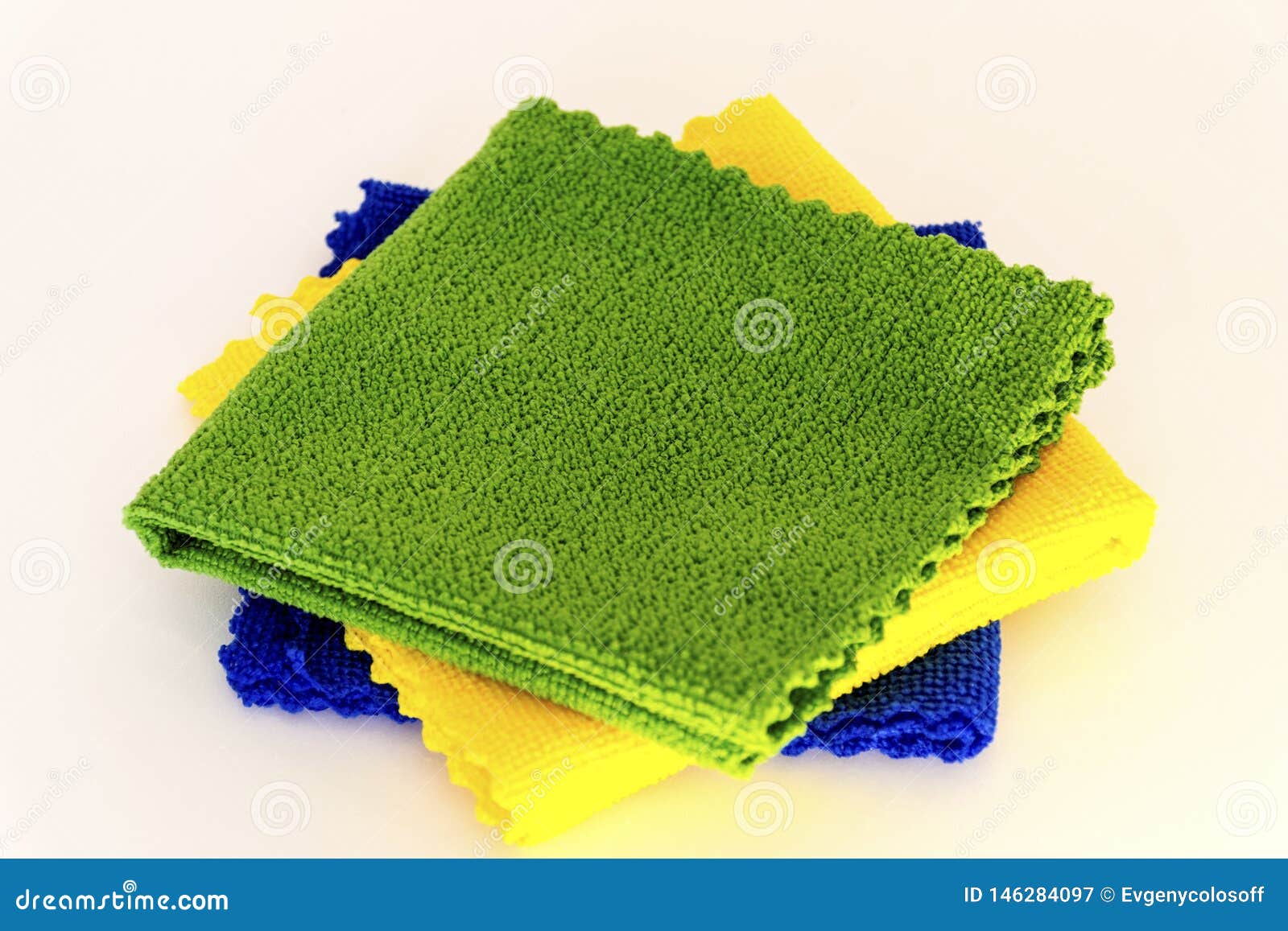 Three Kitchen Wipes for Cleaning Dust. Stock Image - Image of
