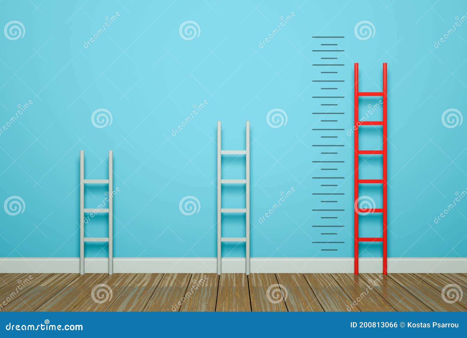 Three Ladders Are Measuring Among Red Ladder Stock Illustration Illustration Of Business Freedom Three Ladders Are Measuring Among Red Ladder Stock Illustration Illustration Of Business Freedom