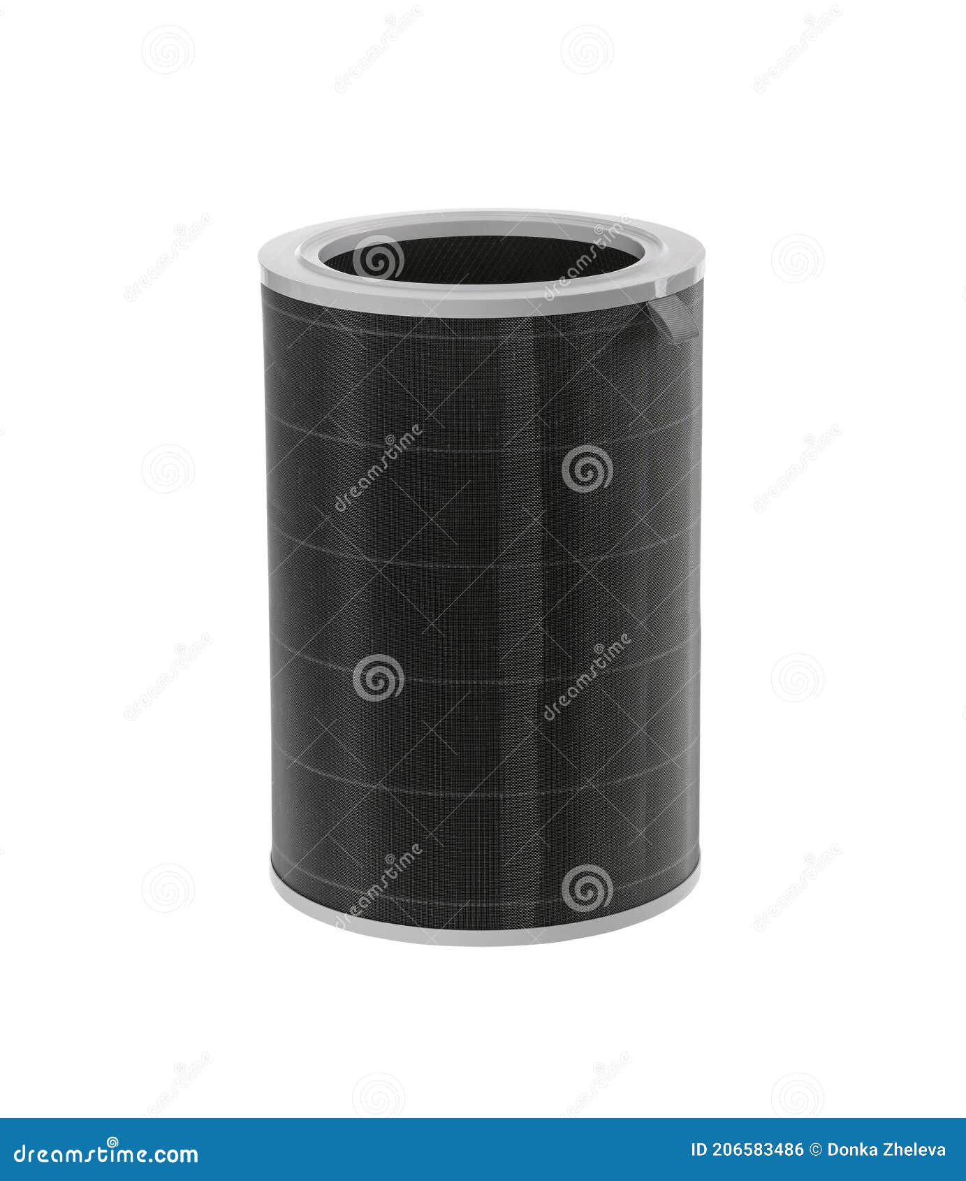 three-layer activated carbon hepa filter for removing formaldehyde, pm2.5, odors, dust,  on white with clipping path.