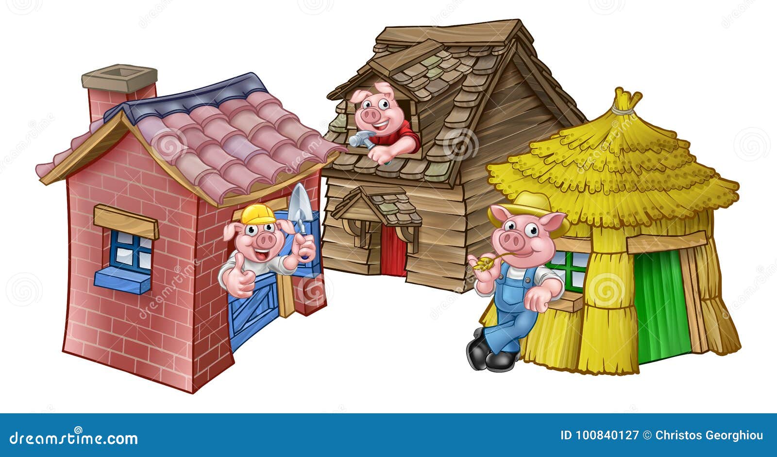 the three little pigs fairytale houses