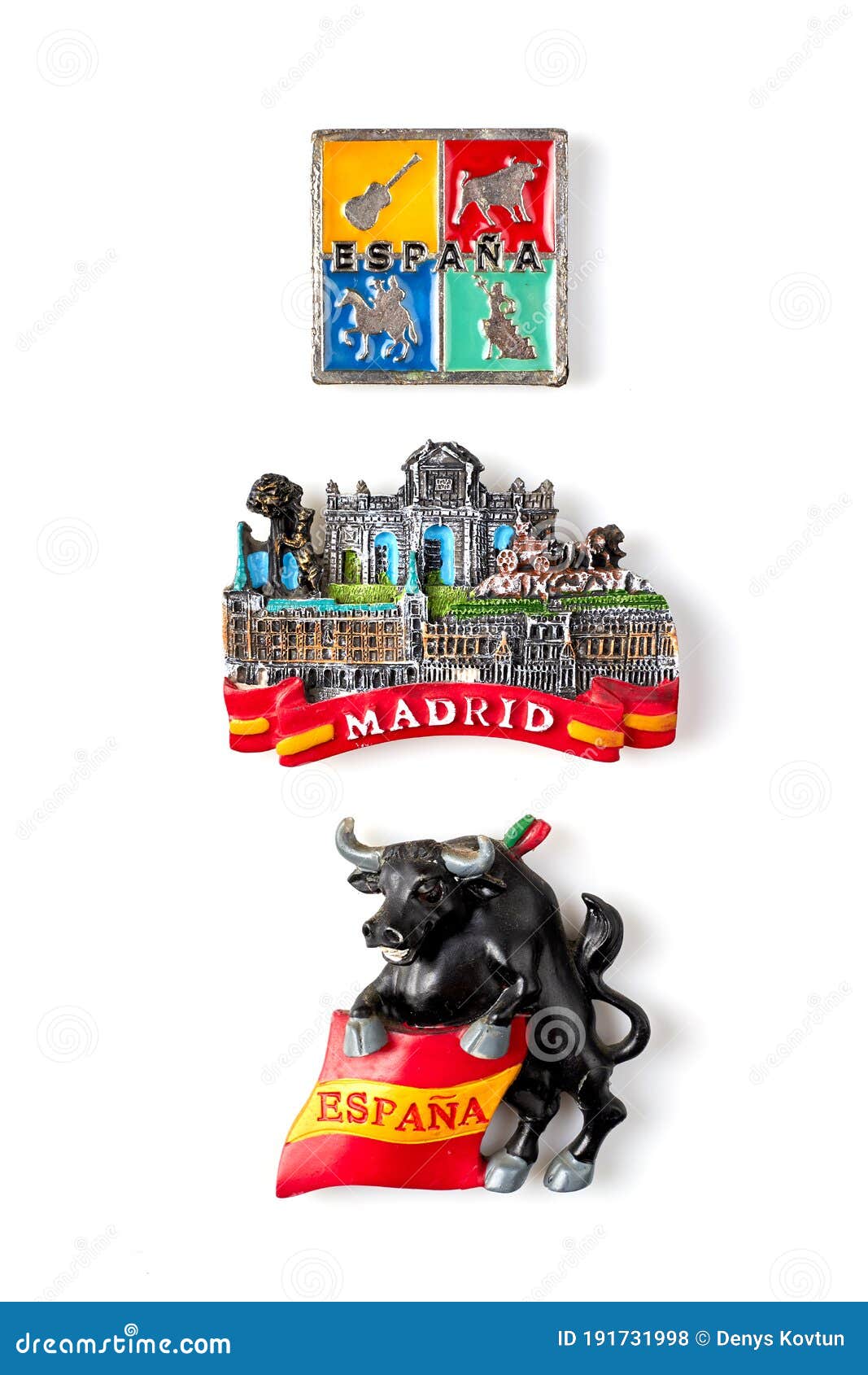 Three Miniature Souvenirs from Spain and Madrid. Editorial Stock Photo -  Image of memory, culture: 191731998