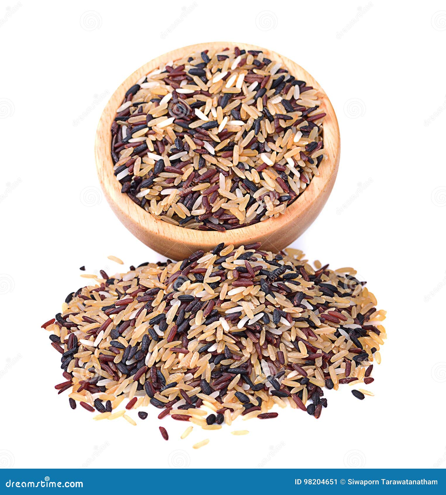 Three Mixed of Thai Rice Varieties Brown Rice, Mixed Wild Rice Stock