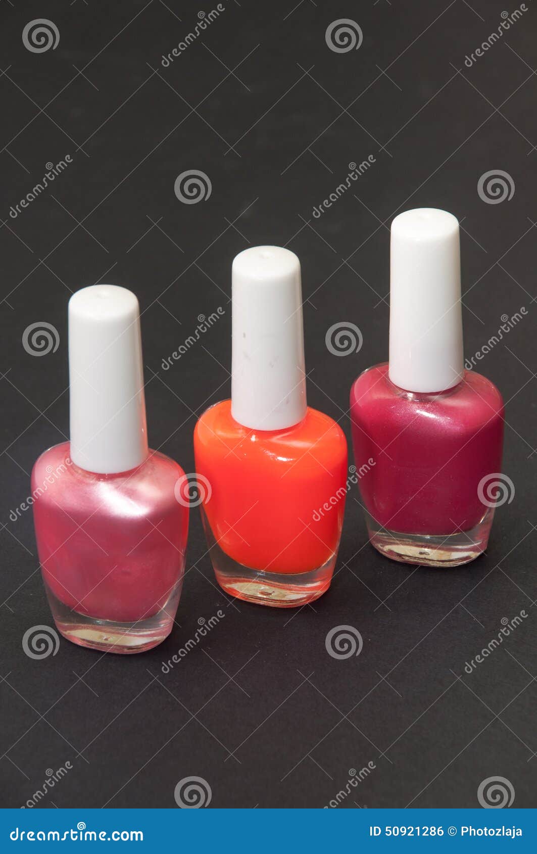 Three Nail Polish on a Black Background Stock Photo Image of feminine