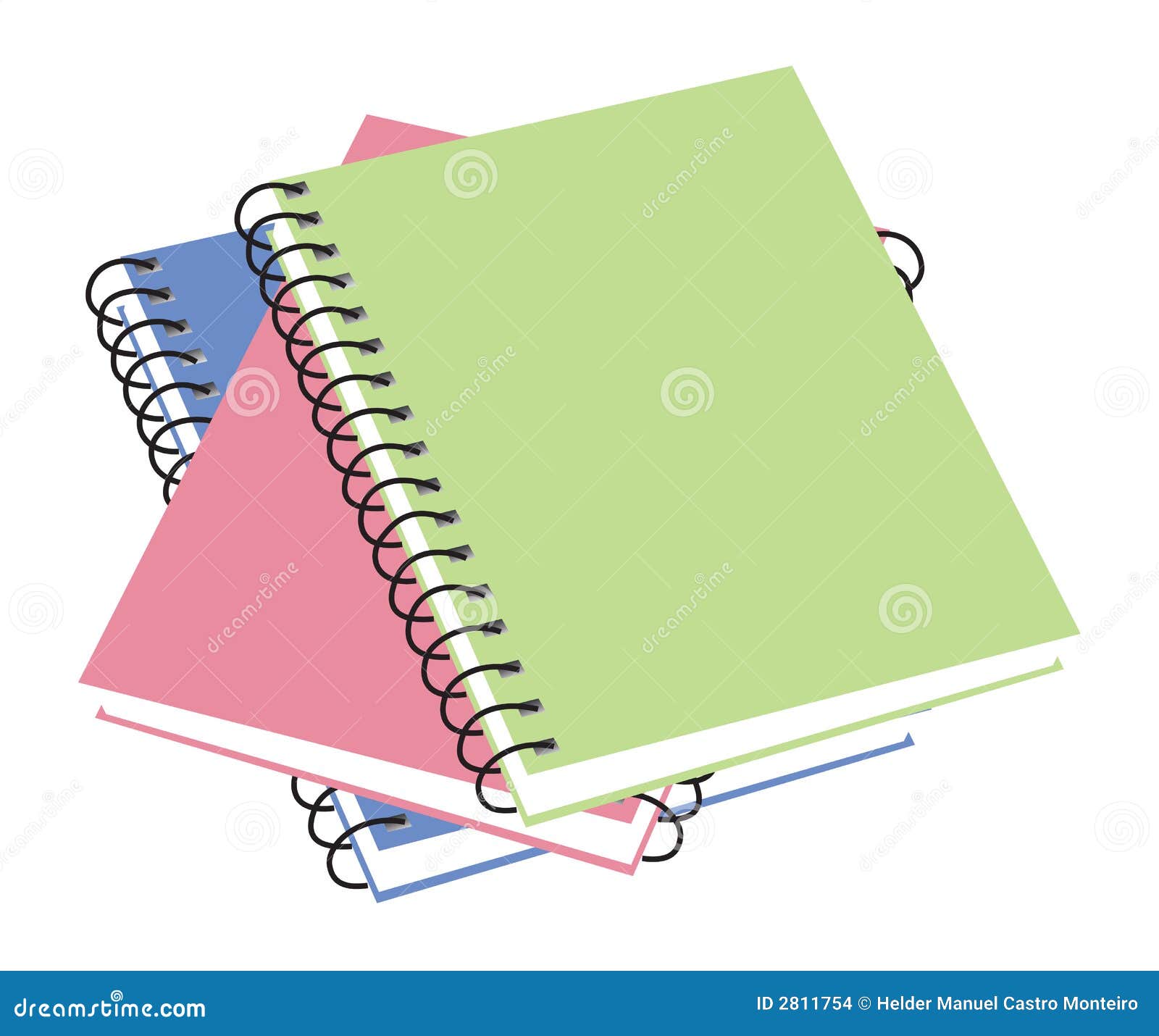 three notebooks