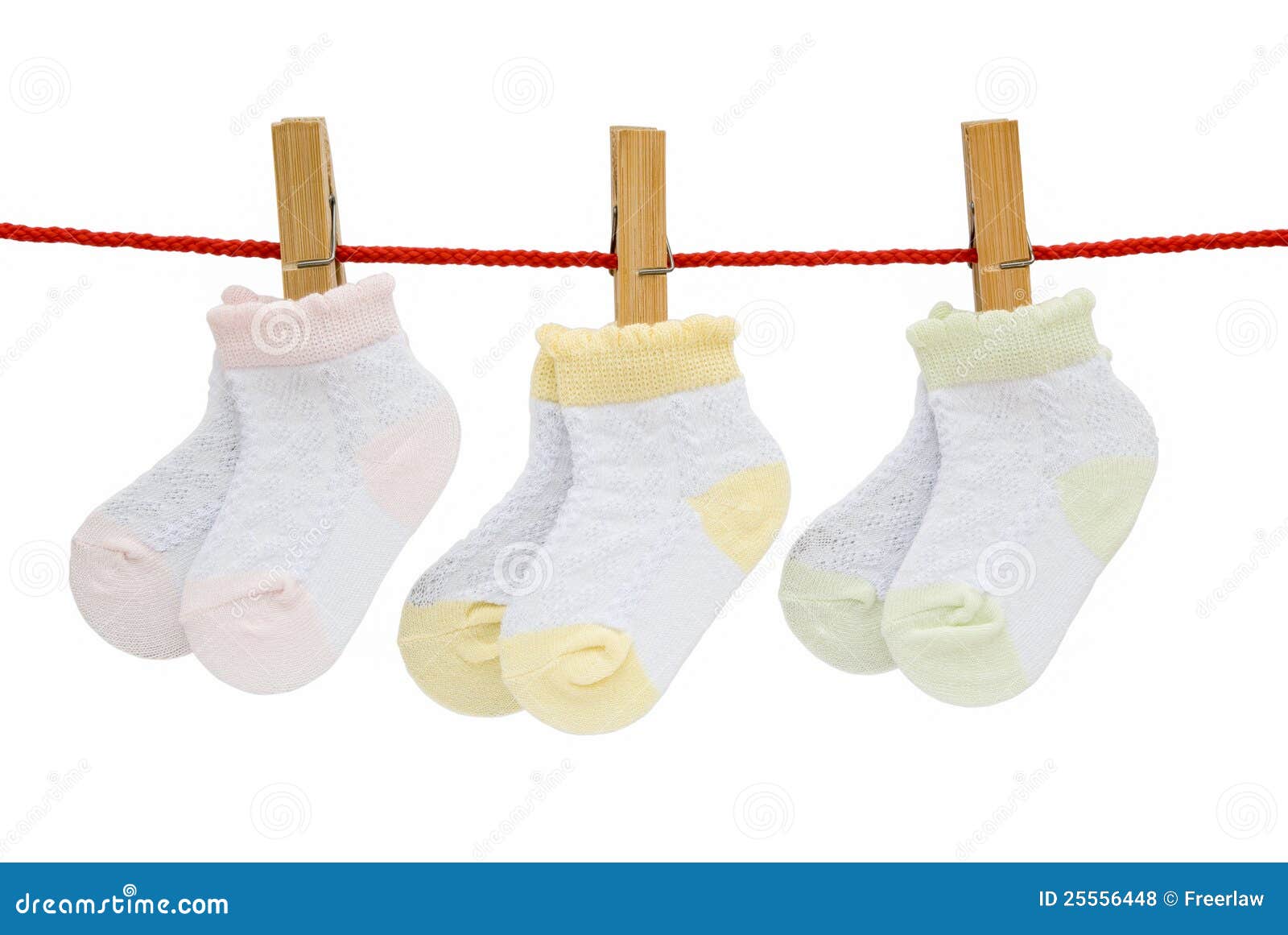 Three Pairs Baby Socks Hanging Stock Photo Image of fashion, ankle