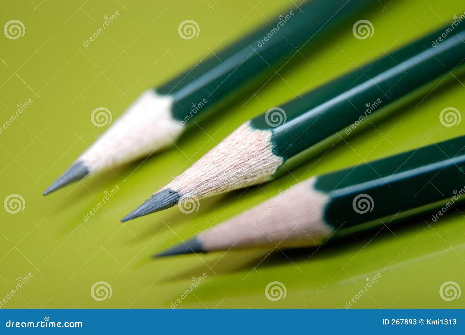 Three pencils stock image. Image of office, three, sharpened 267893
