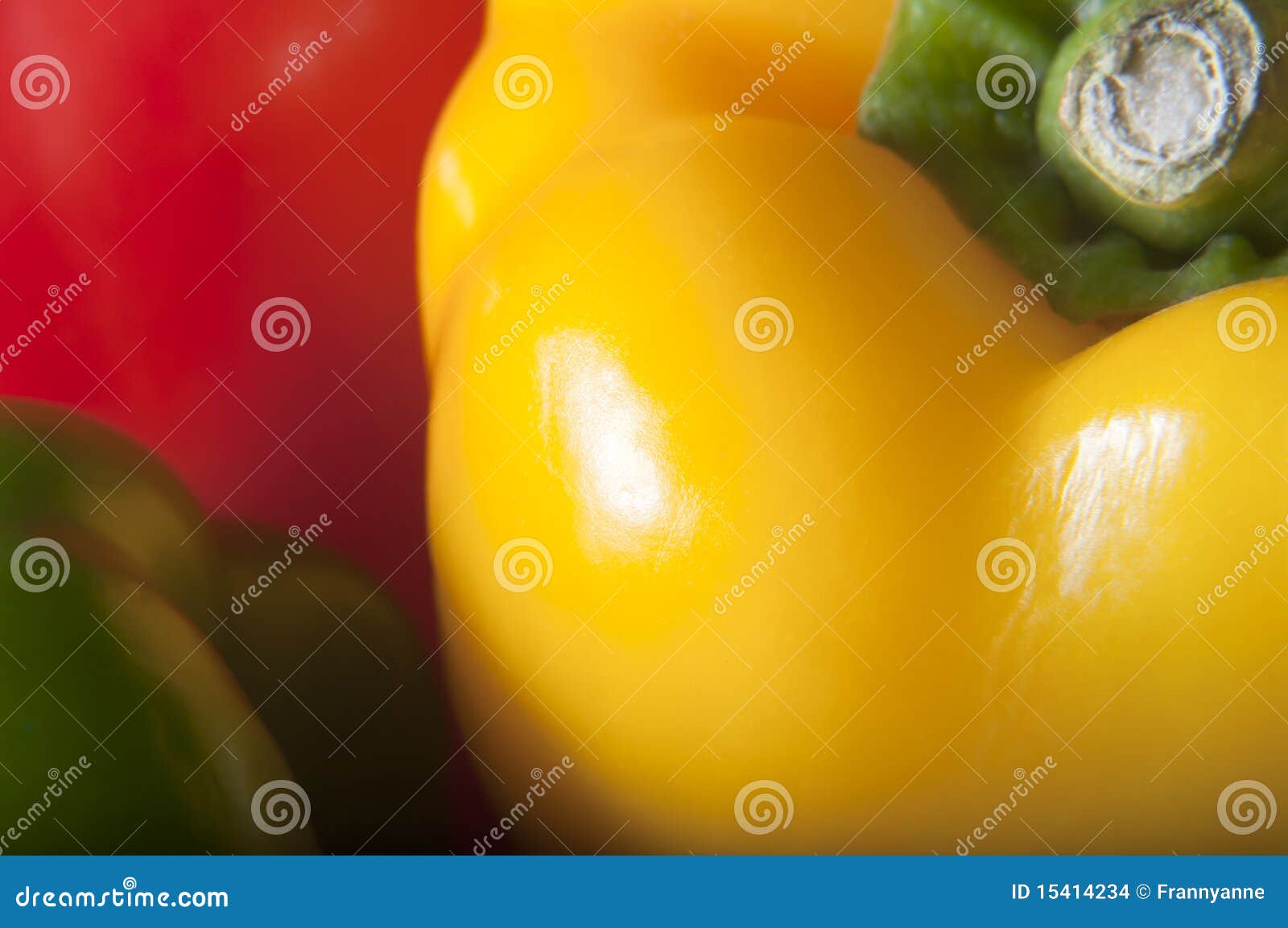 Three Peppers Macro stock photo. Image of green, sweet 15414234