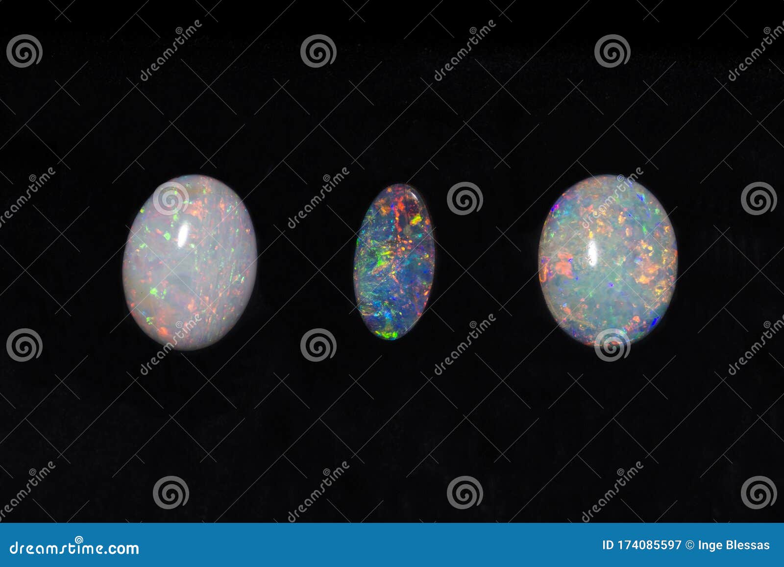three precious queensland opals for quality jewelry
