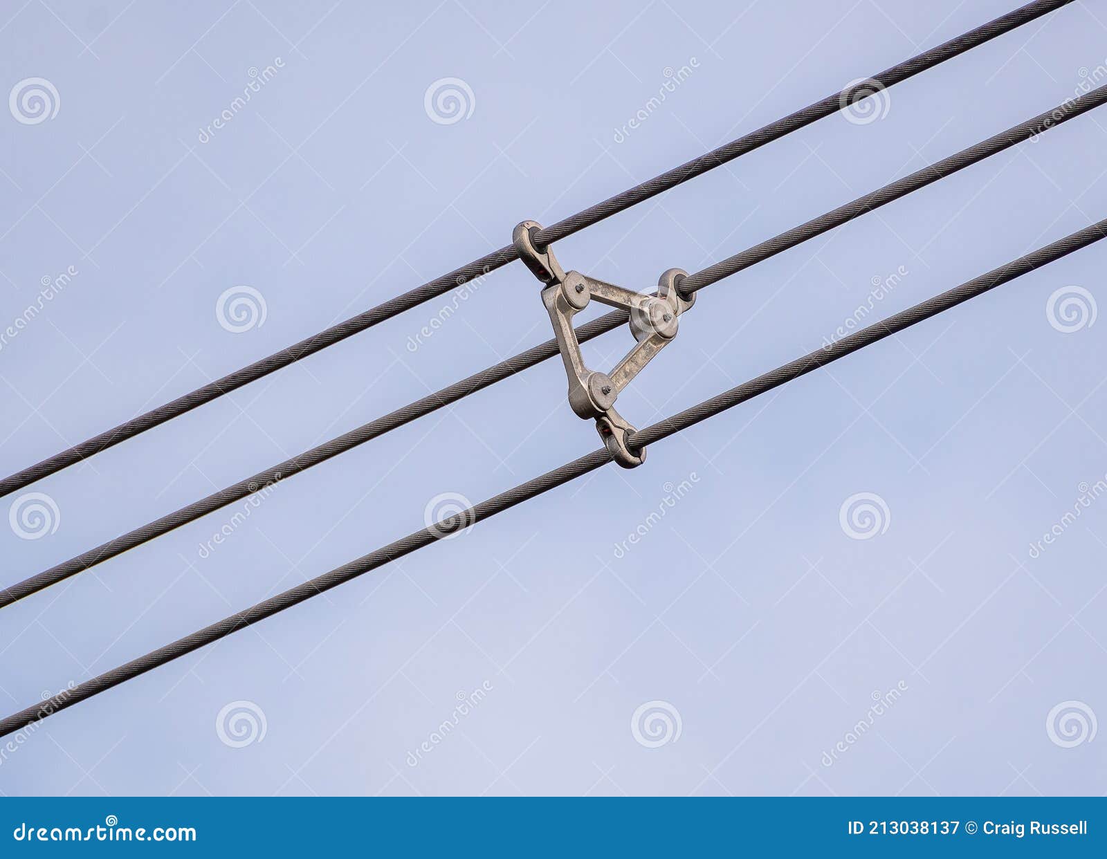 Three Pronged High Voltage Cable Spacer Stock Image Image of electric