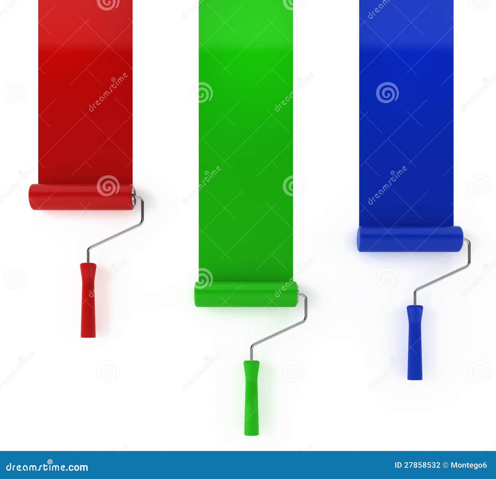 Three Rollers Painting Lines Stock Illustration Illustration of improvement, paintbrush 27858532
