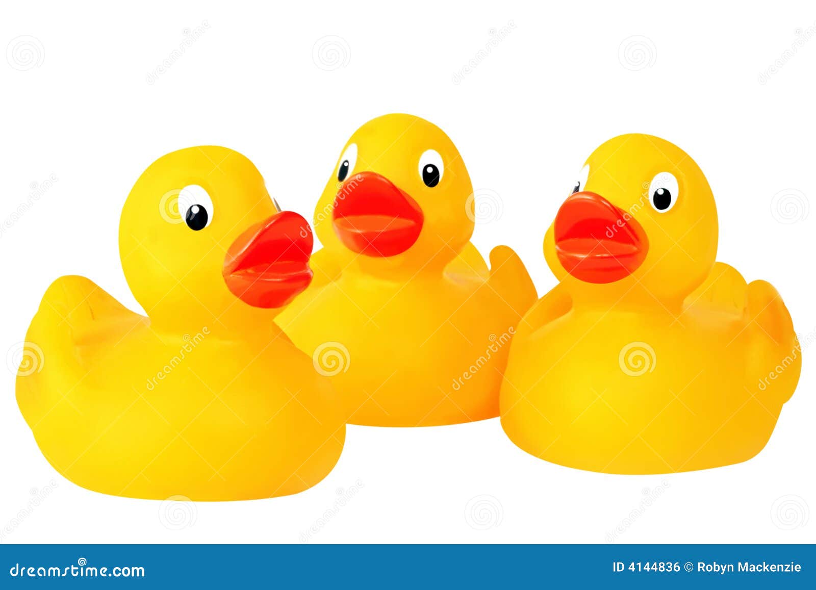 Three Rubber Ducks stock photo. Image of clipping, path 4144836