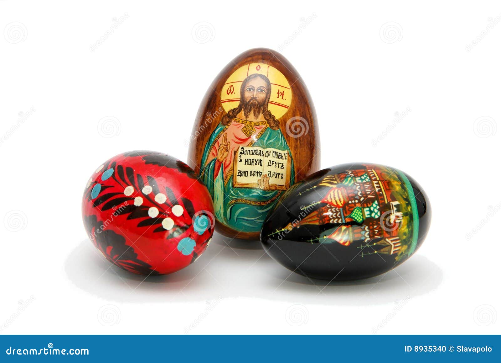 three russian easter eggs 