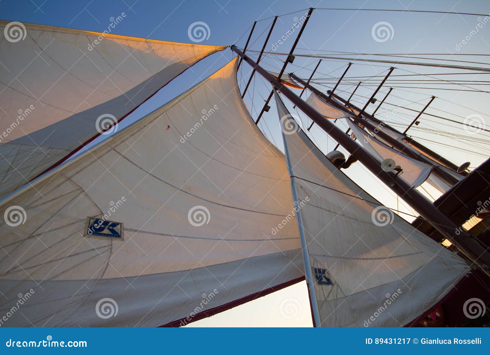 sailboat with three sails