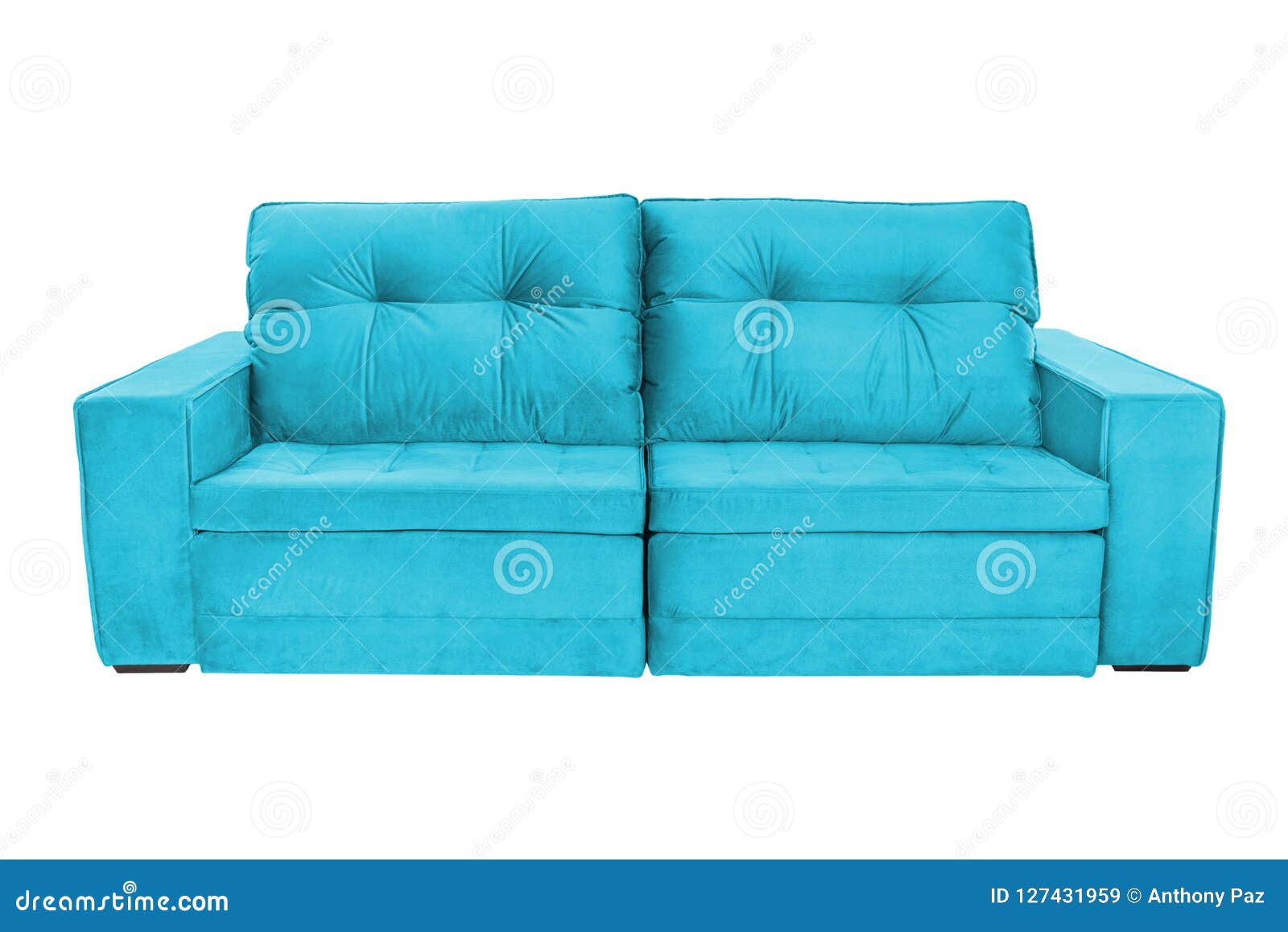 Three Seats Cozy Sofa Isolated on White Stock Image Image of leisure