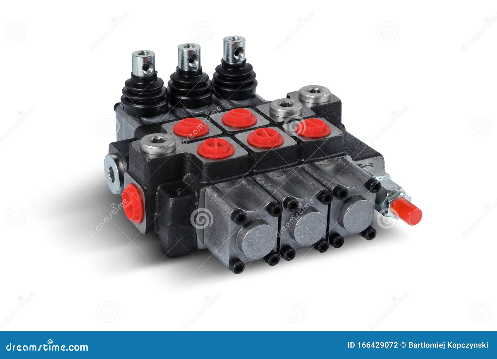 Hydraulic Distributor Device. Solenoid Valves RoyaltyFree Stock Photo