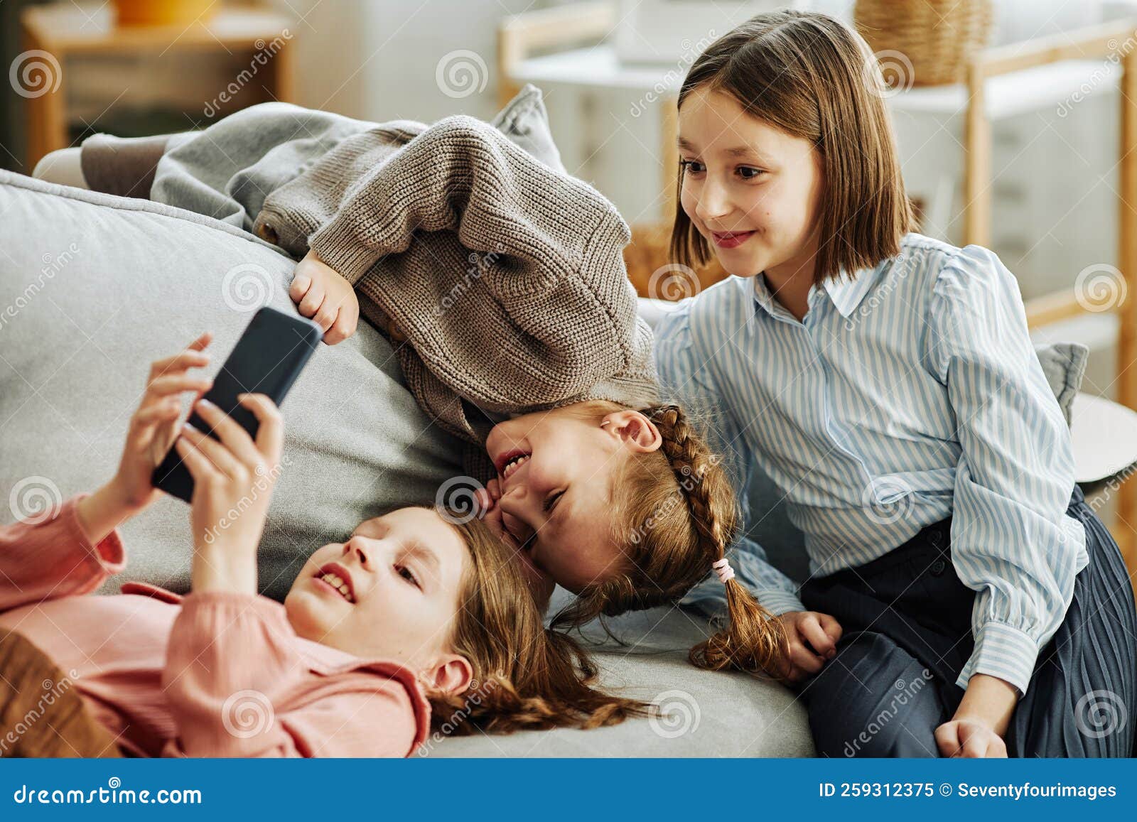 Three Sisters Playing Together Stock Image - Image of sisters, daughter ...