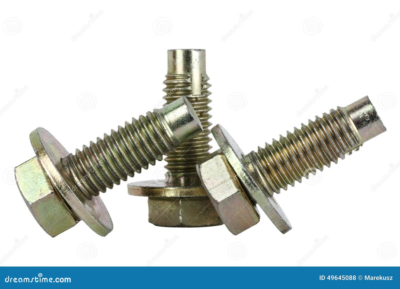 Three Special Bolts for the Automotive Industry Stock Photo Image of