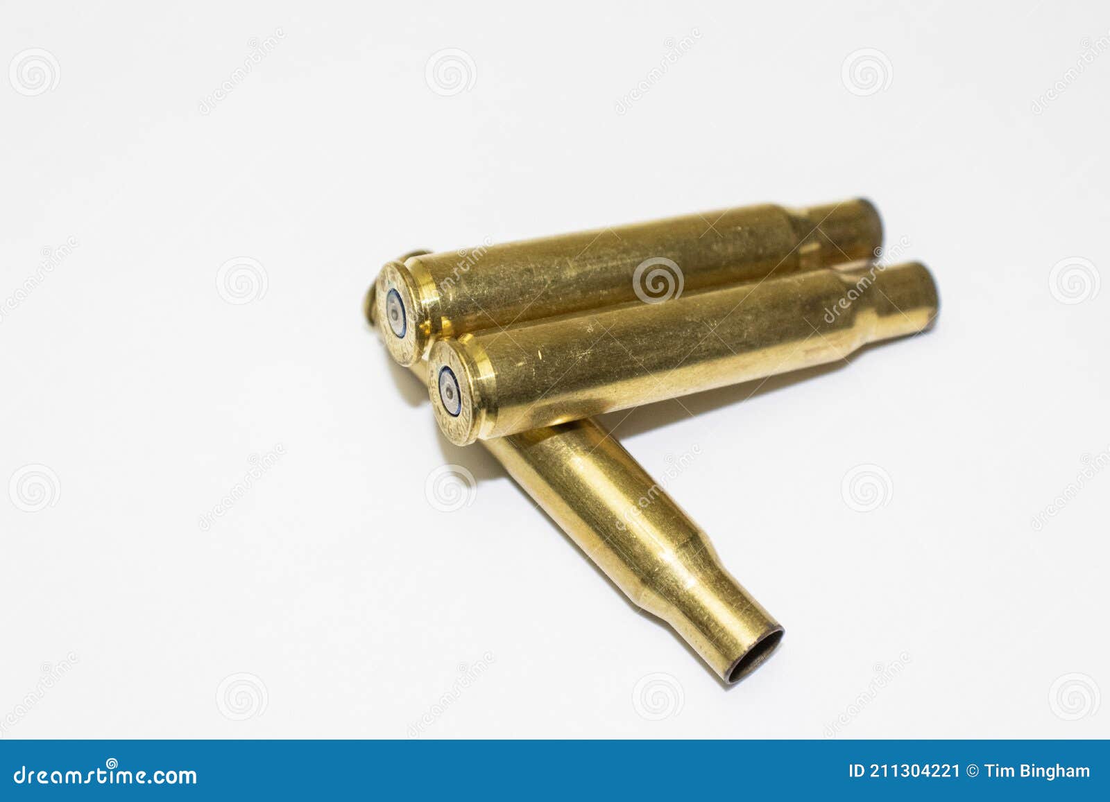 Spent 30.06 bullet casings stock image. Image of polished - 211304221