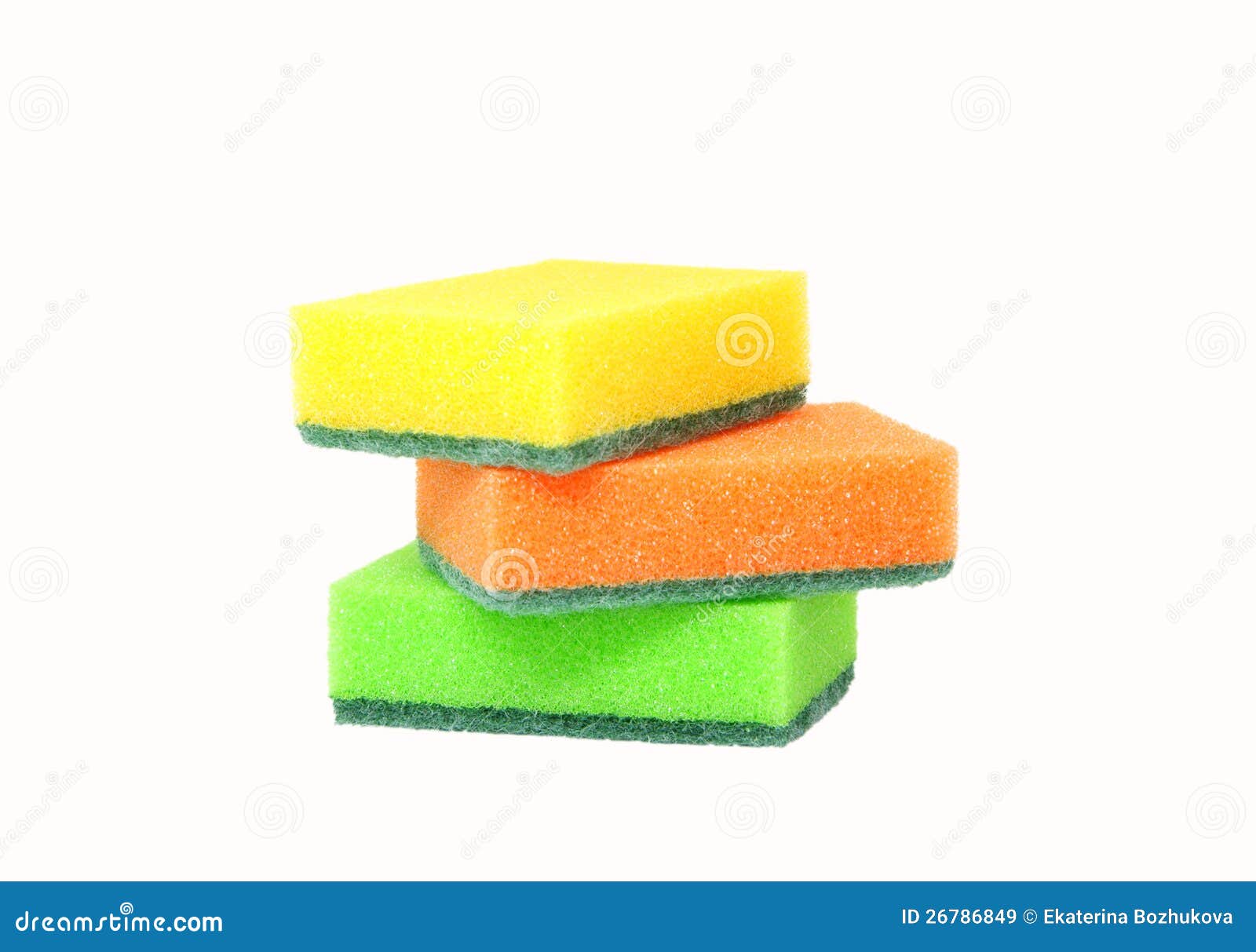 Three Sponges for Washing Dishes Stock Image Image of studio, dishes
