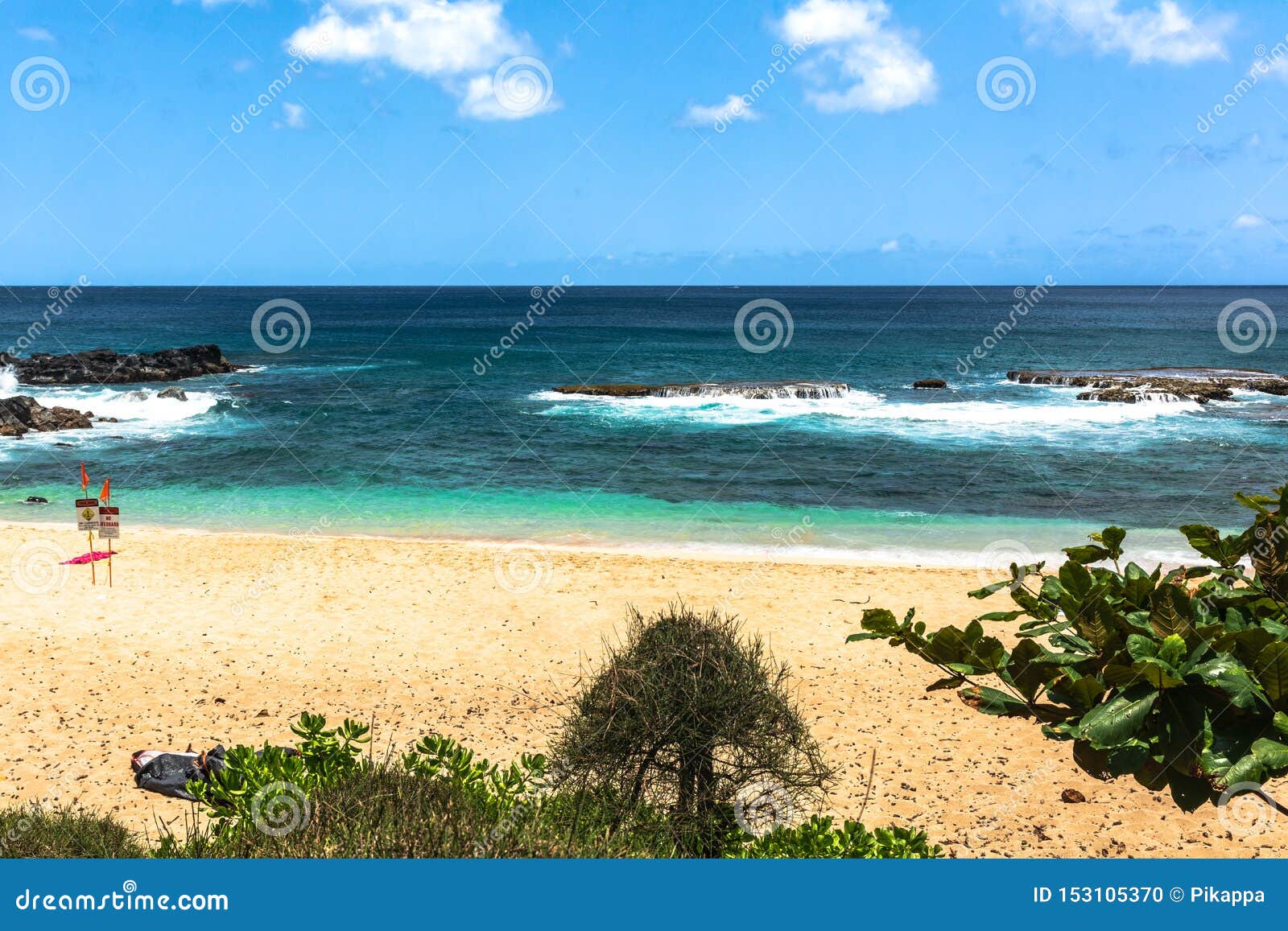 three tables beach coast, oahu, hawaii