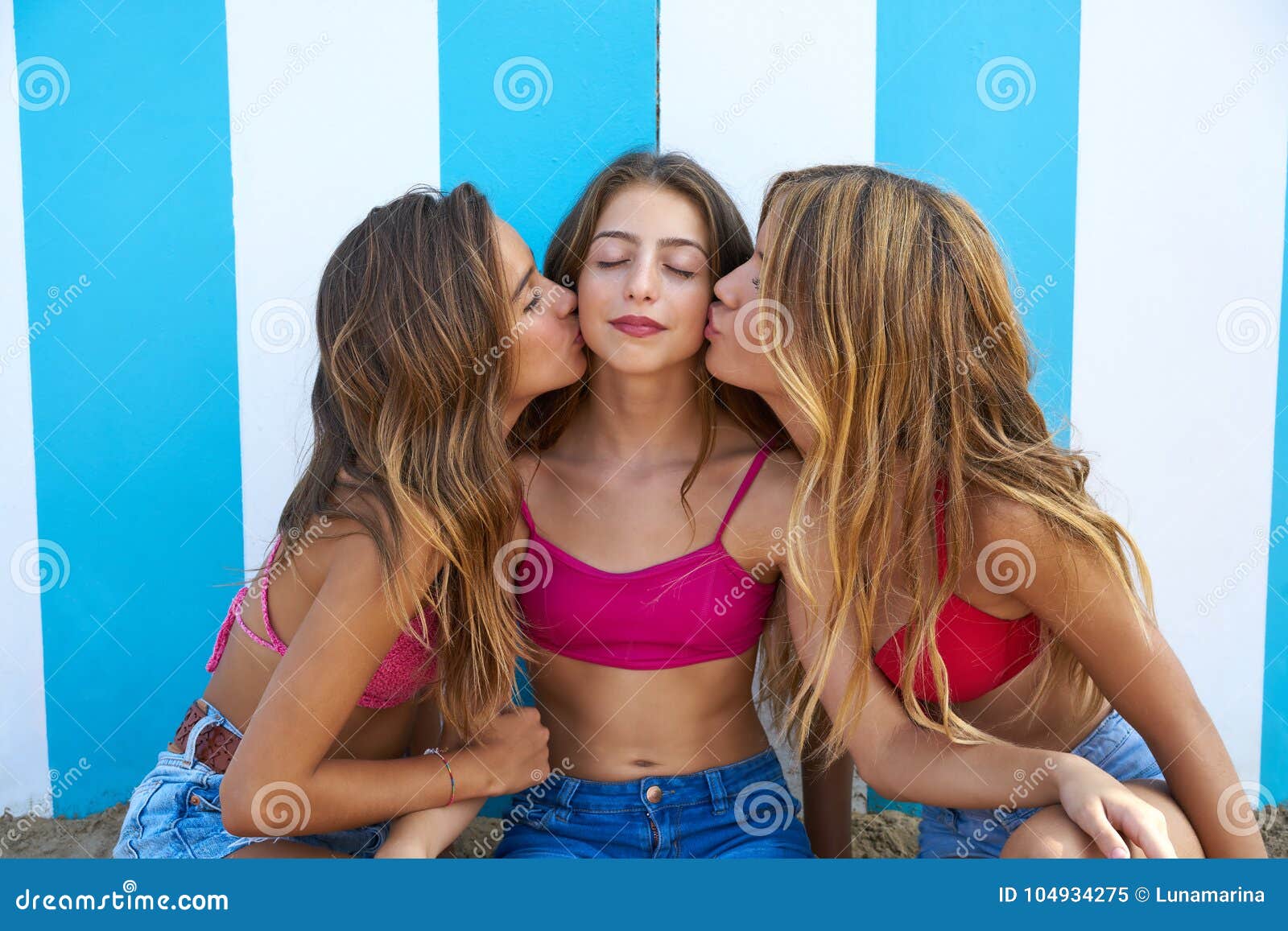 Black Teen Girls Kissing