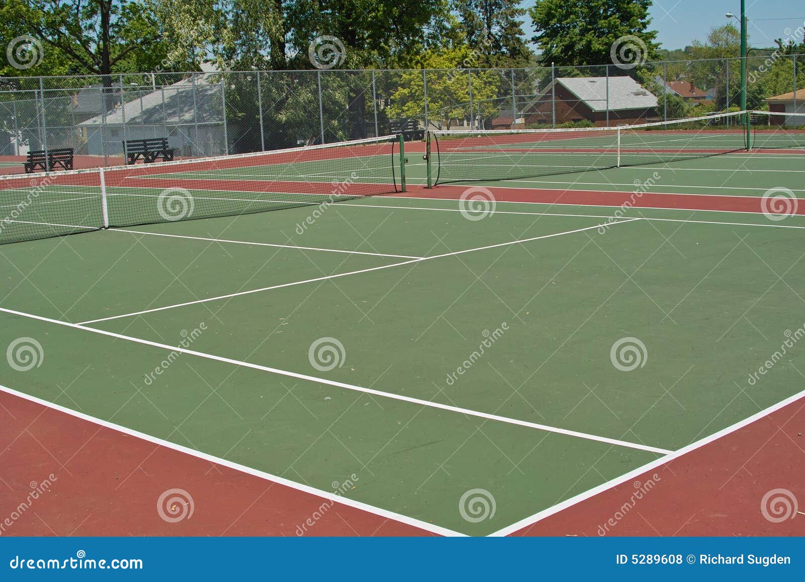 Three Tennis Courts stock photo. Image of boundaries, nets 5289608