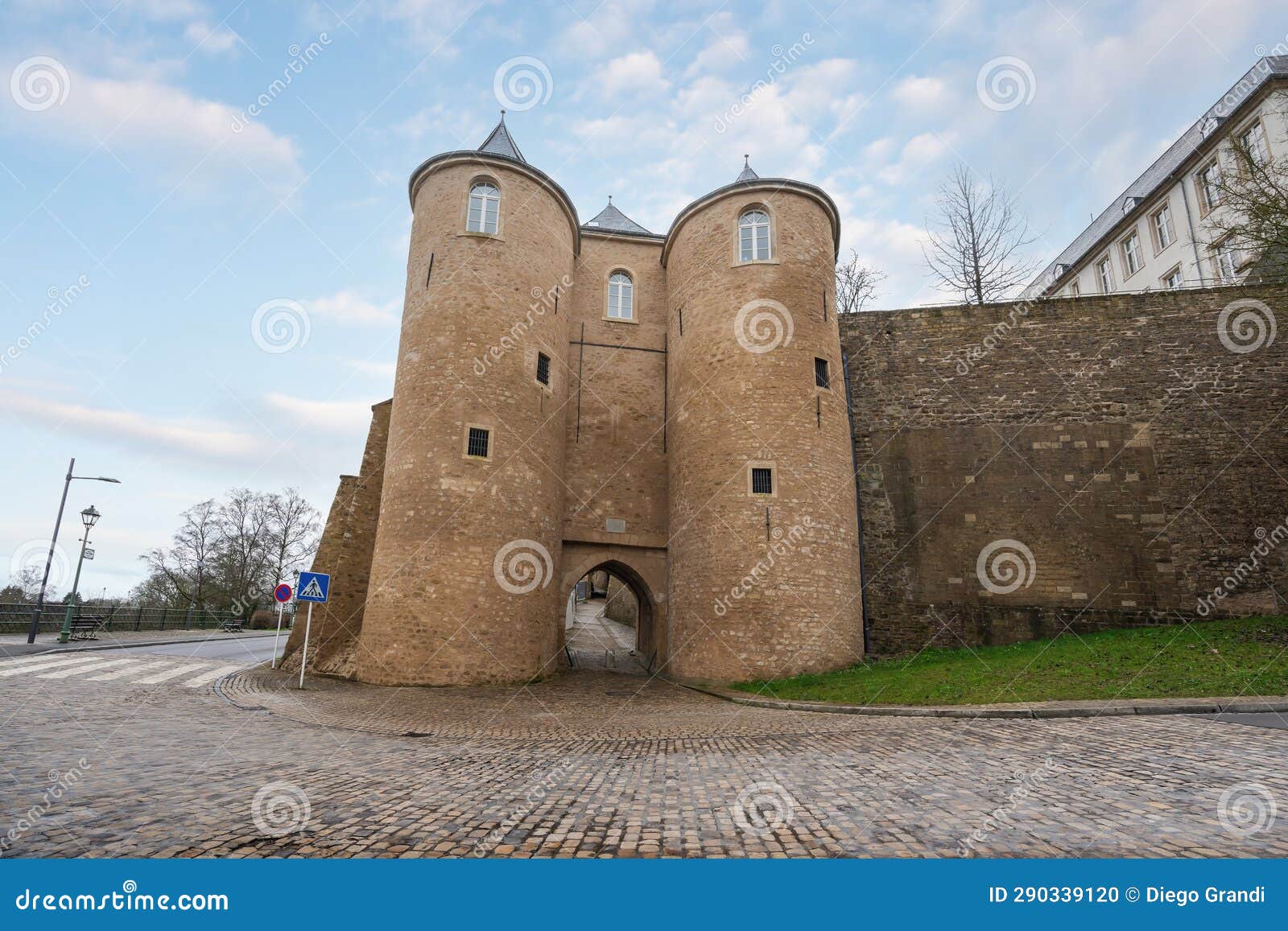 Three Towers Gate Luxembourg City, Luxembourg Stock Photo Image of