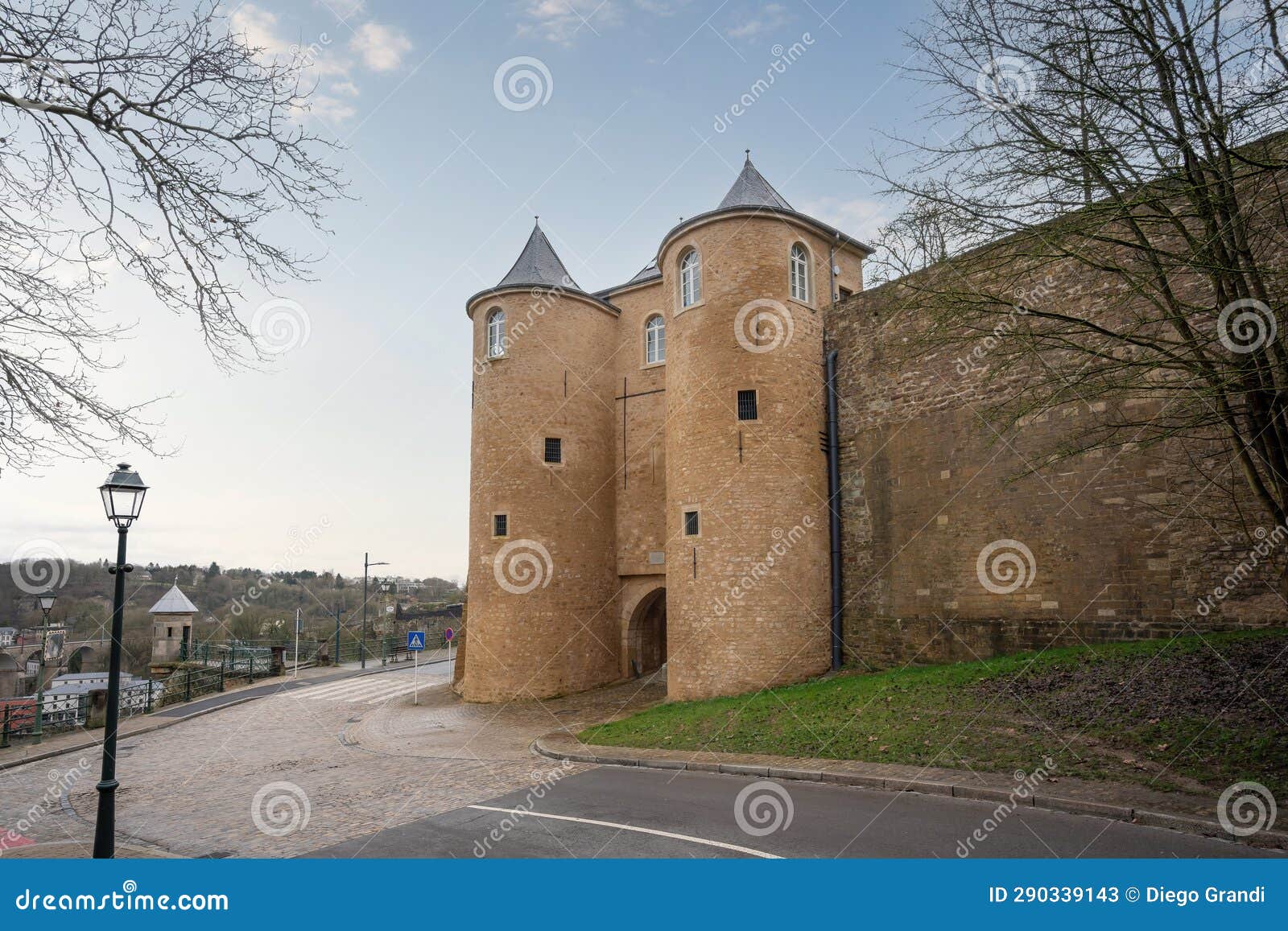 Three Towers Gate Luxembourg City, Luxembourg Stock Image Image of