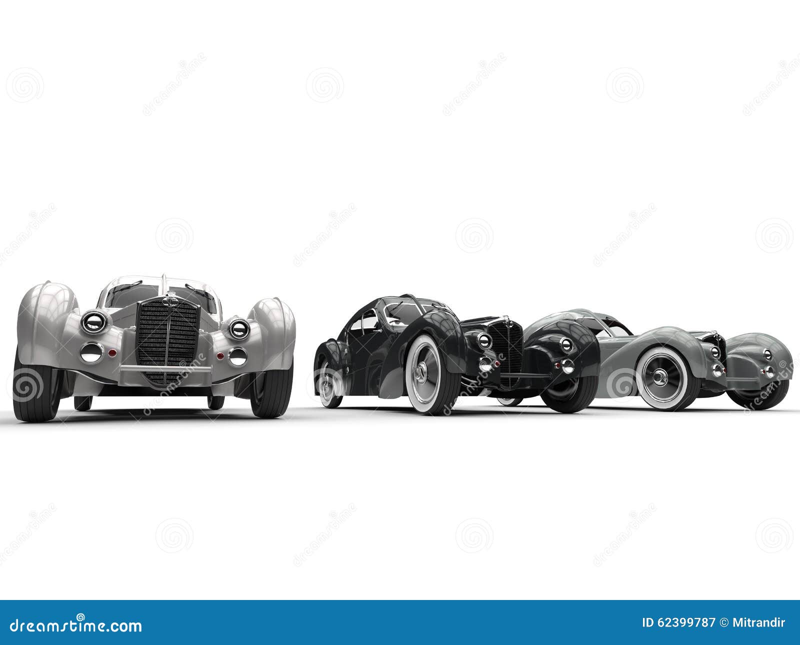 Three Vintage Cars stock illustration. Illustration of roadster - 62399787