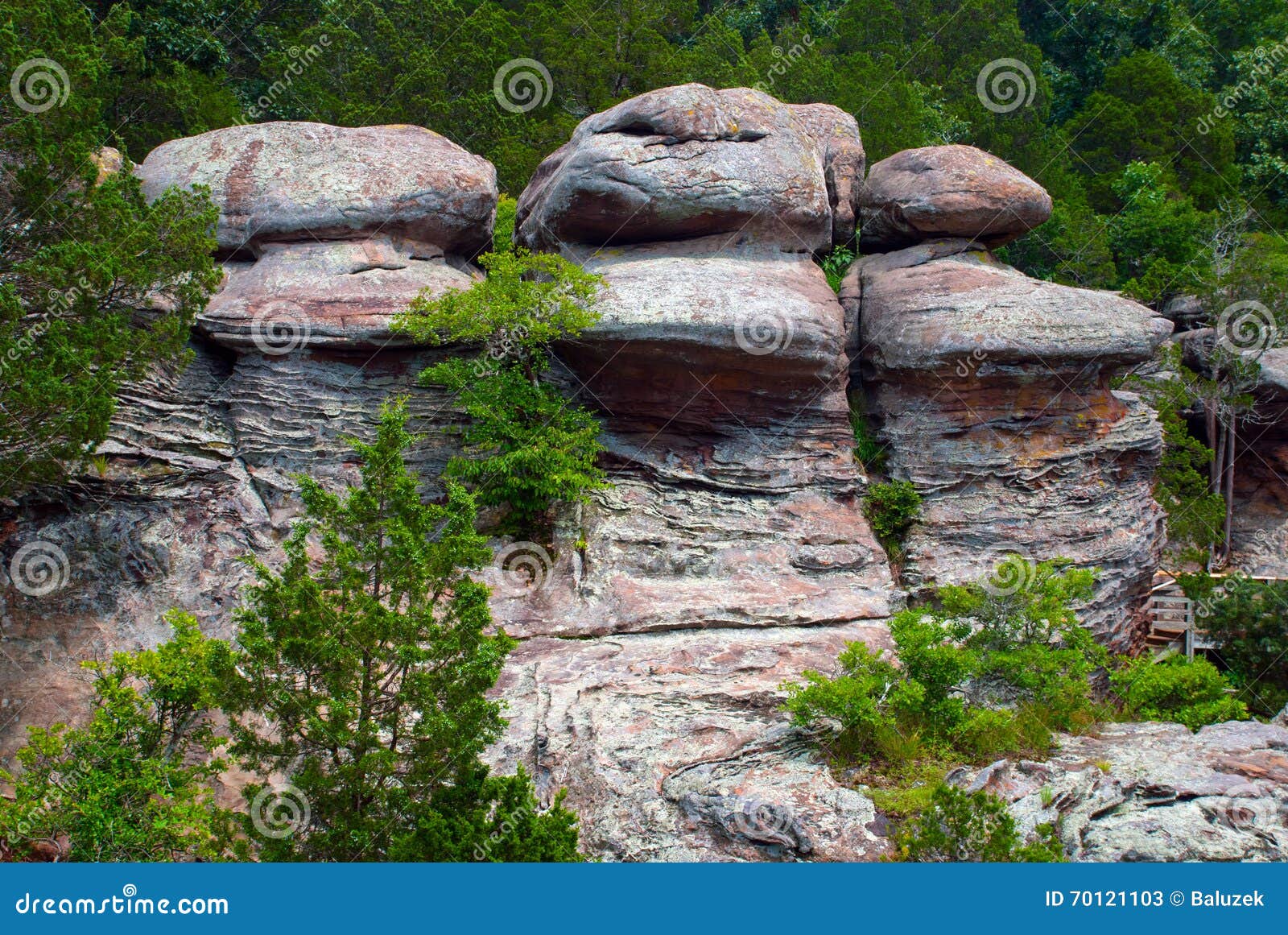 Three Warriors Guarding The Entrance To The Garden Of The Gods