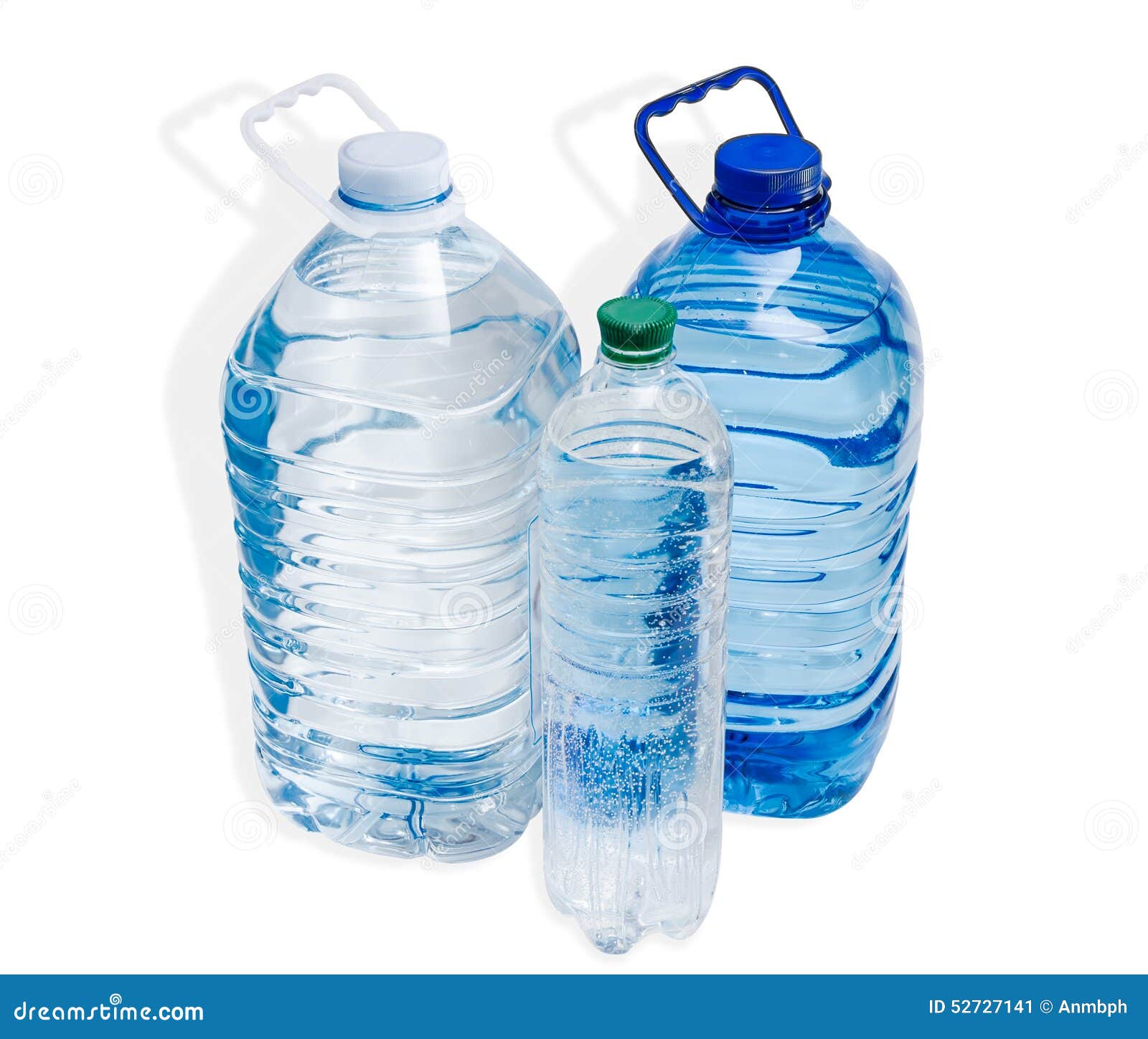 Three water bottle stock image. Image of plastic, dishes - 52727141