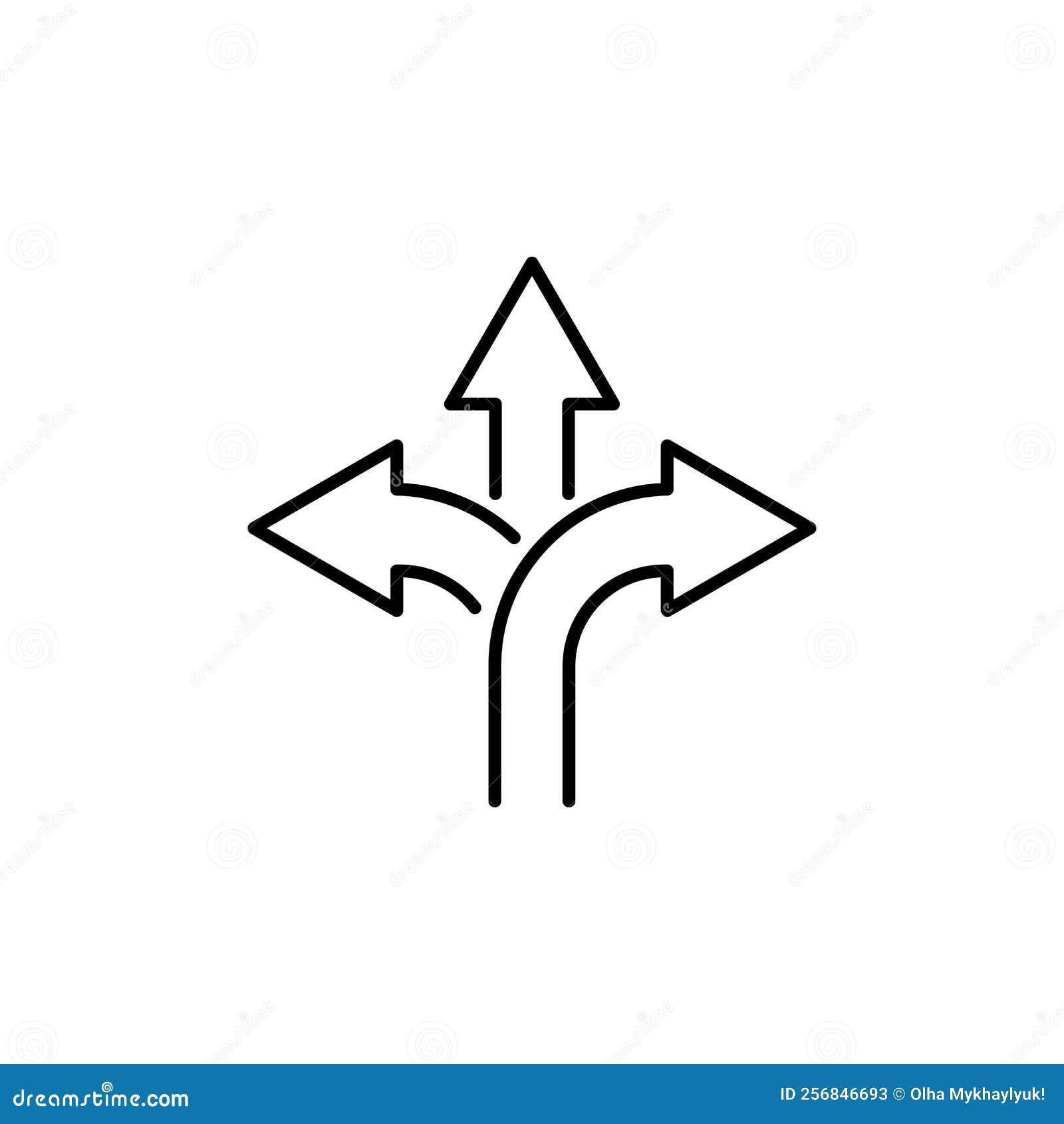 Three way Direction Arrow Sign Road Sign Direction Icon Vector three-way-direction-arrow-sign-road-sign-direction-icon-vector