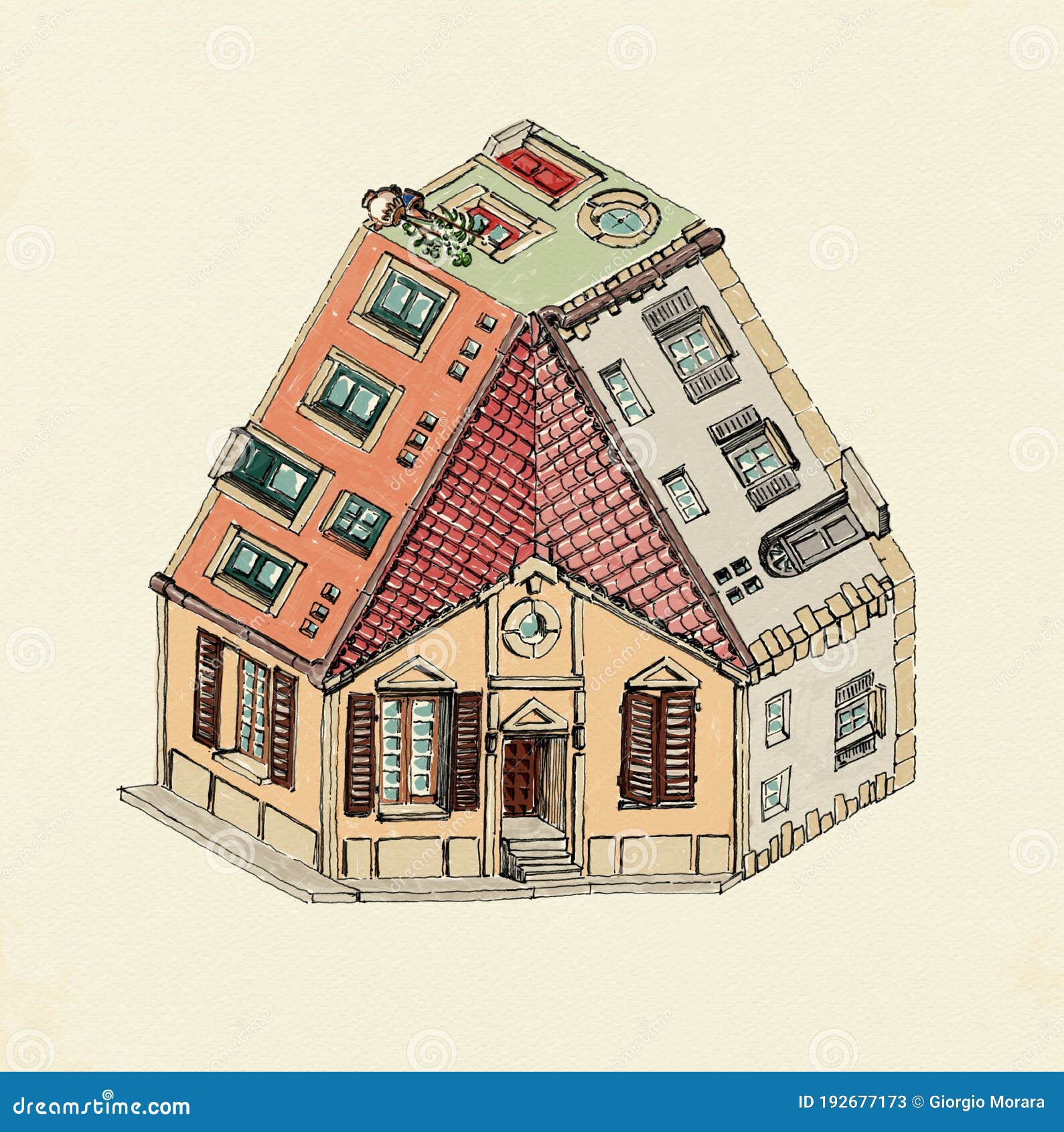 three way impossible house