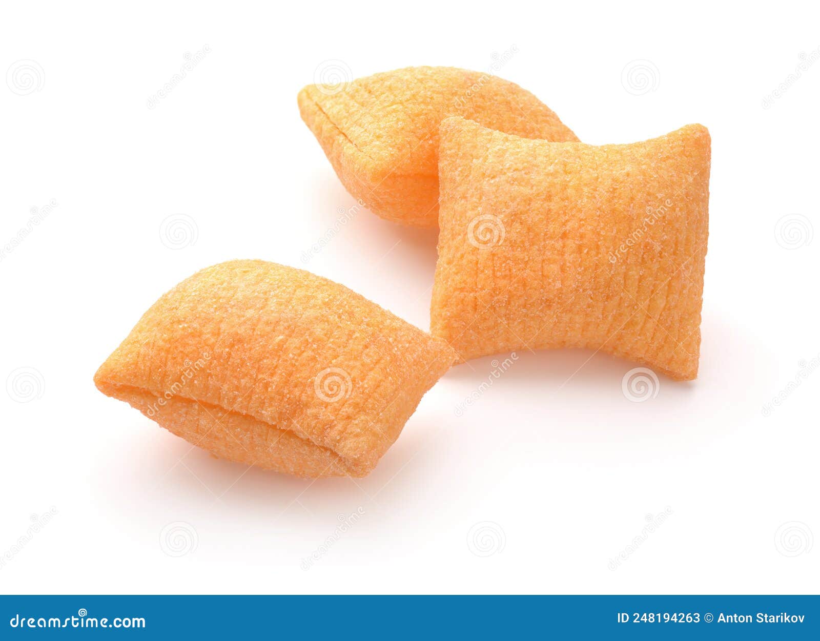 Three wheat cereal pillows stock image. Image of muesli 248194263