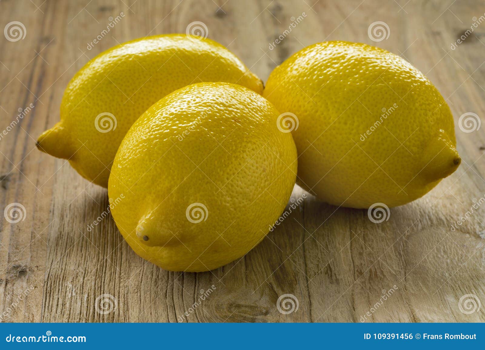 Three whole fresh lemons stock photo. Image of fresh 109391456