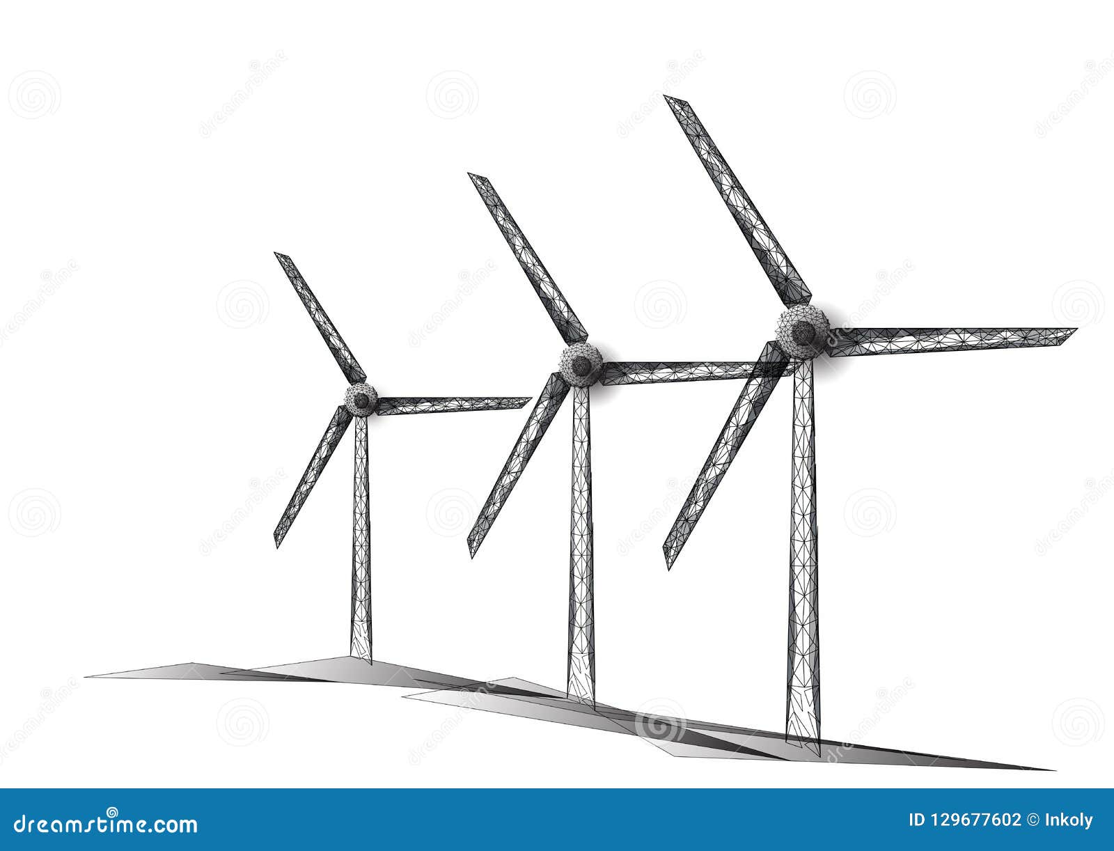 Renewable Alternative Green Energy Generated From Wind Turbine Power ...